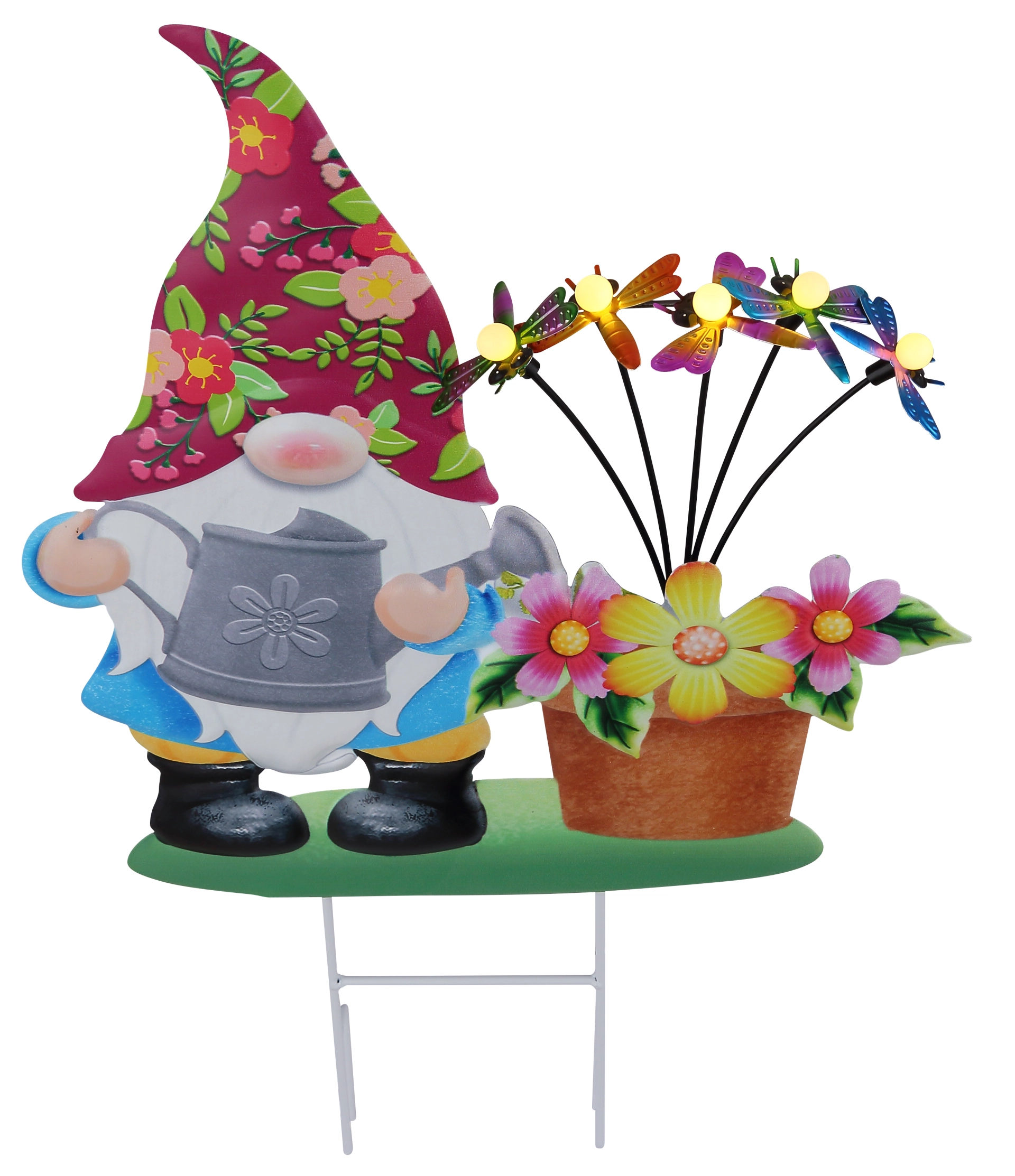 SOLARLEUCHTE METALL BUNT, 5XLED