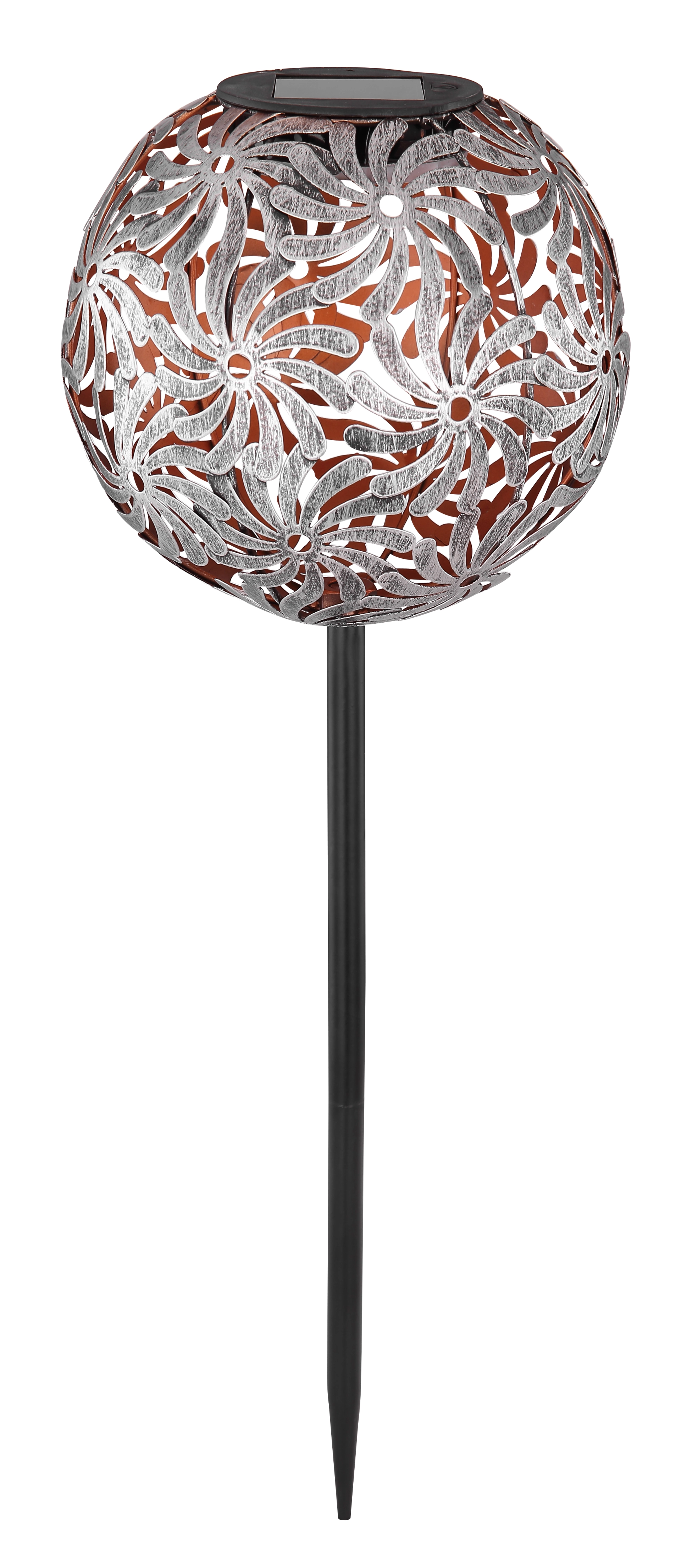 SOLARLEUCHTE METALL SILBERGRAU, 1XLED