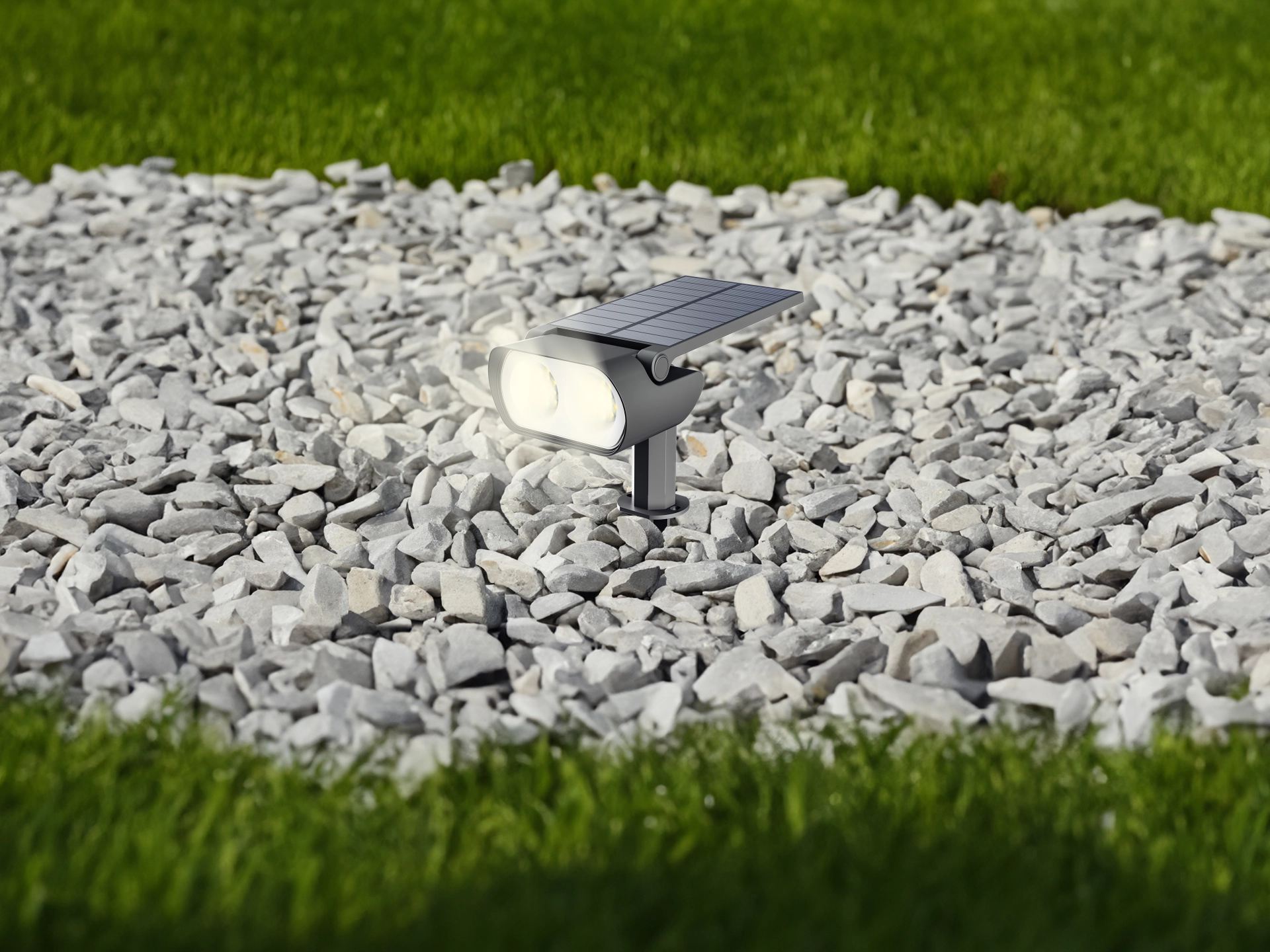 SOLARLEUCHTE KUNSTSTOFF SCHWARZ MATT, 32XLED