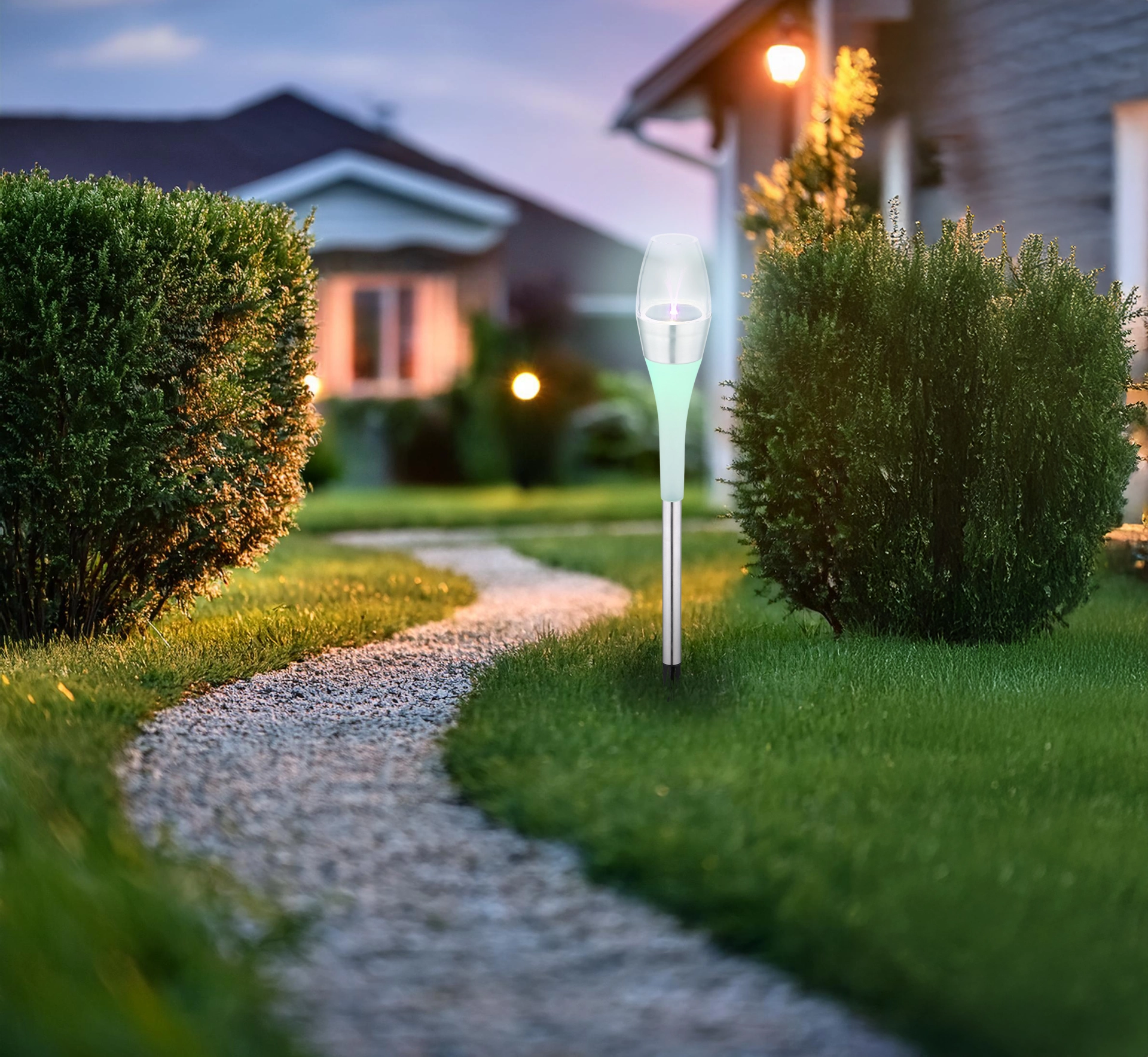 SOLARLEUCHTE EDELSTAHL, 2XLED