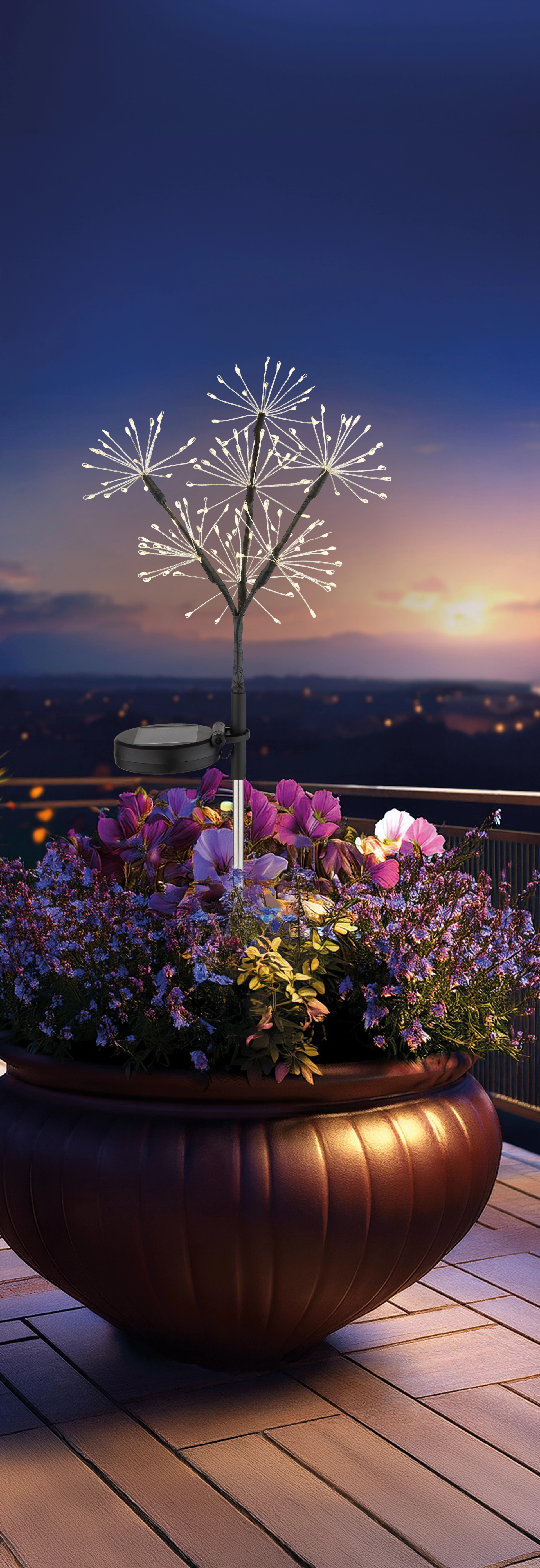 SOLARLEUCHTE EDELSTAHL, 3XLED