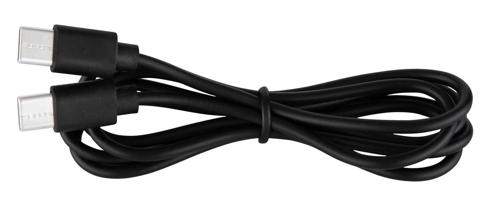 Schwarzes USB-C-auf-USB-C-Kabel für den Dekorartikel PEARLA, Kunststoff verchromt und klar, Modell 28106C von Globo Handels GmbH