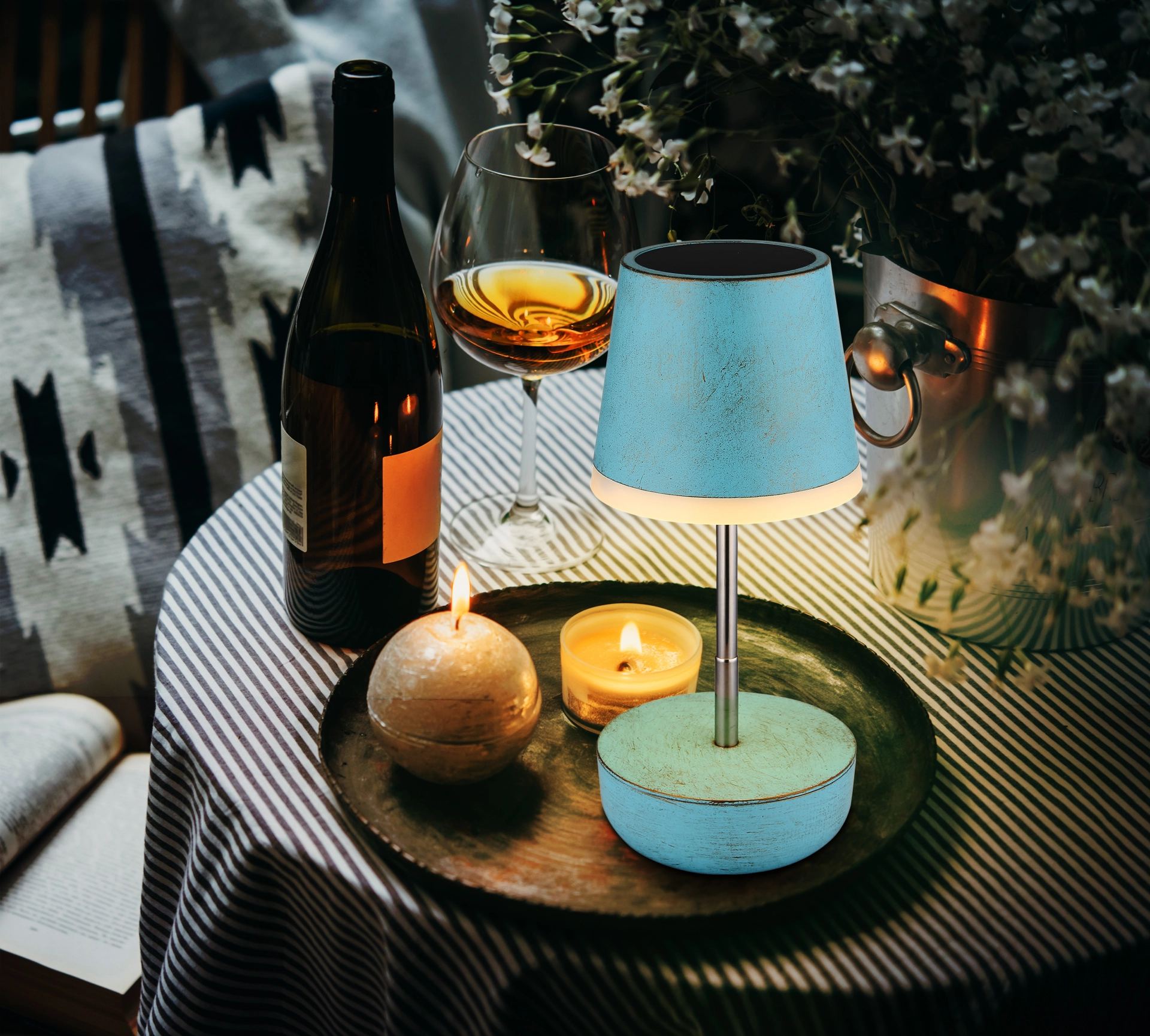 SOLARLEUCHTE KUNSTSTOFF BLAU, 10XLED