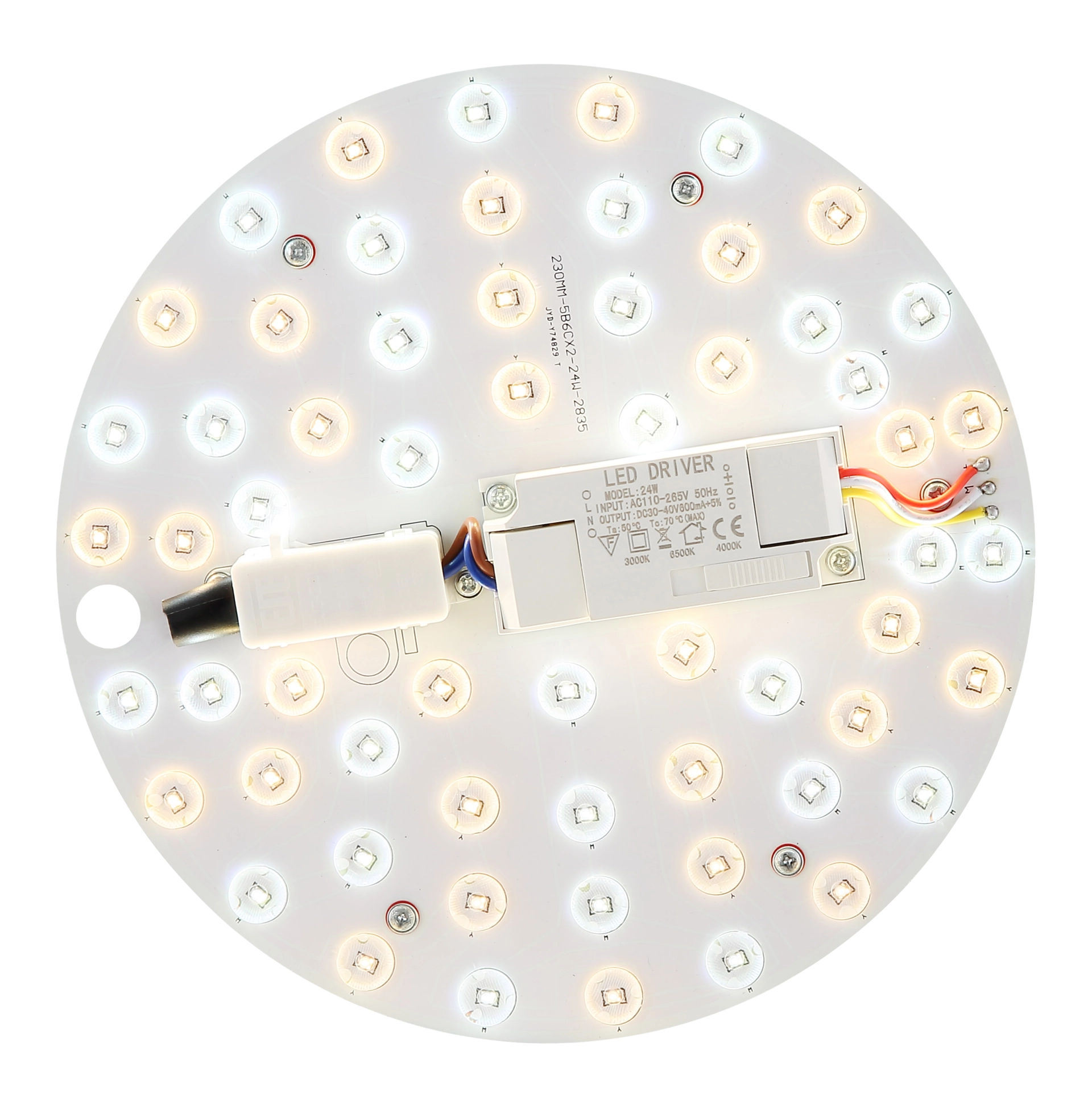 Runde LED-Platine mit integriertem LED-Treiber und Magnetbefestigung, kompatibel mit Globo 15968D und 15995D – Original Ersatzteil von Globo Handels GmbH