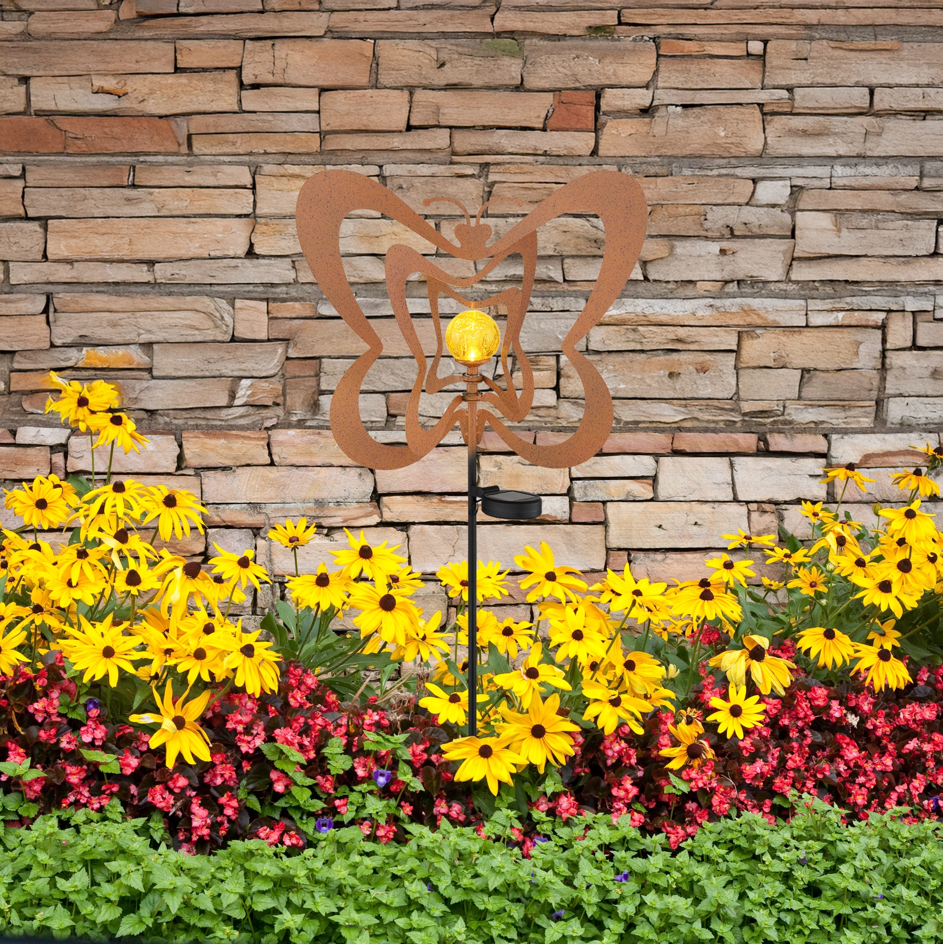 SOLARLEUCHTE METALL ROSTFARBEN, 1XLED