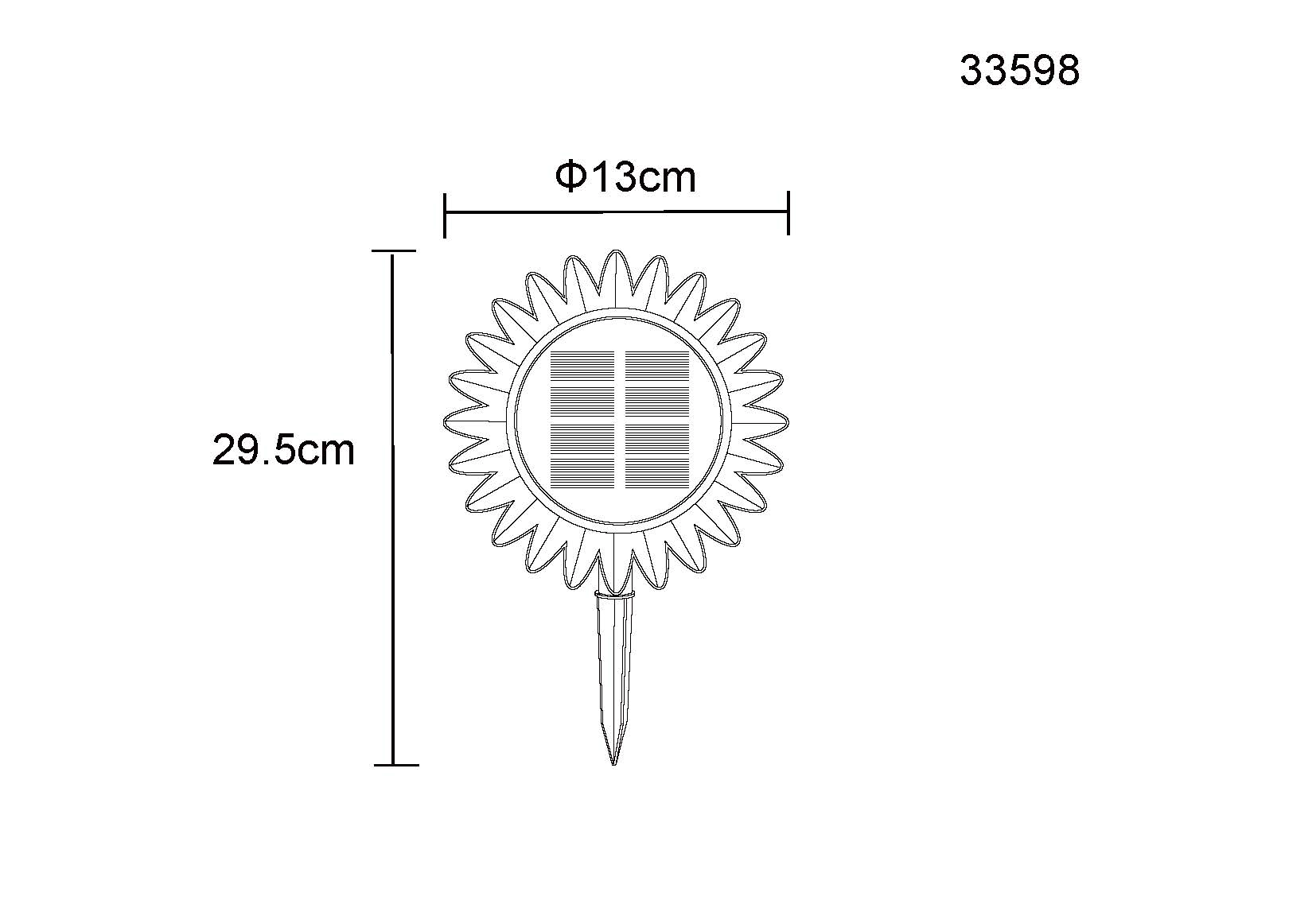 SOLARLEUCHTE KUNSTSTOFF SCHWARZ MATT, 8XLED