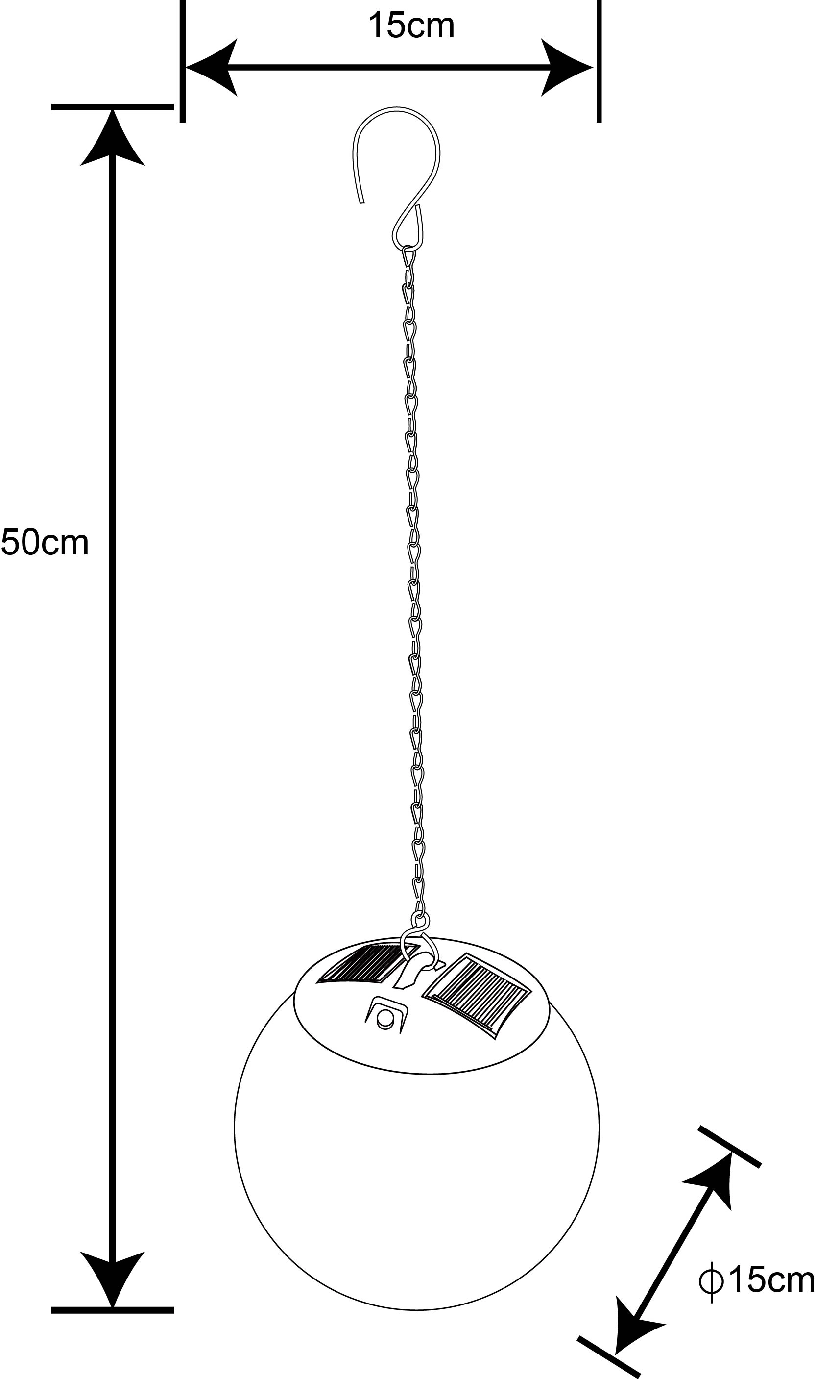 SOLARLEUCHTE KUNSTSTOFF GRAU, 20XLED