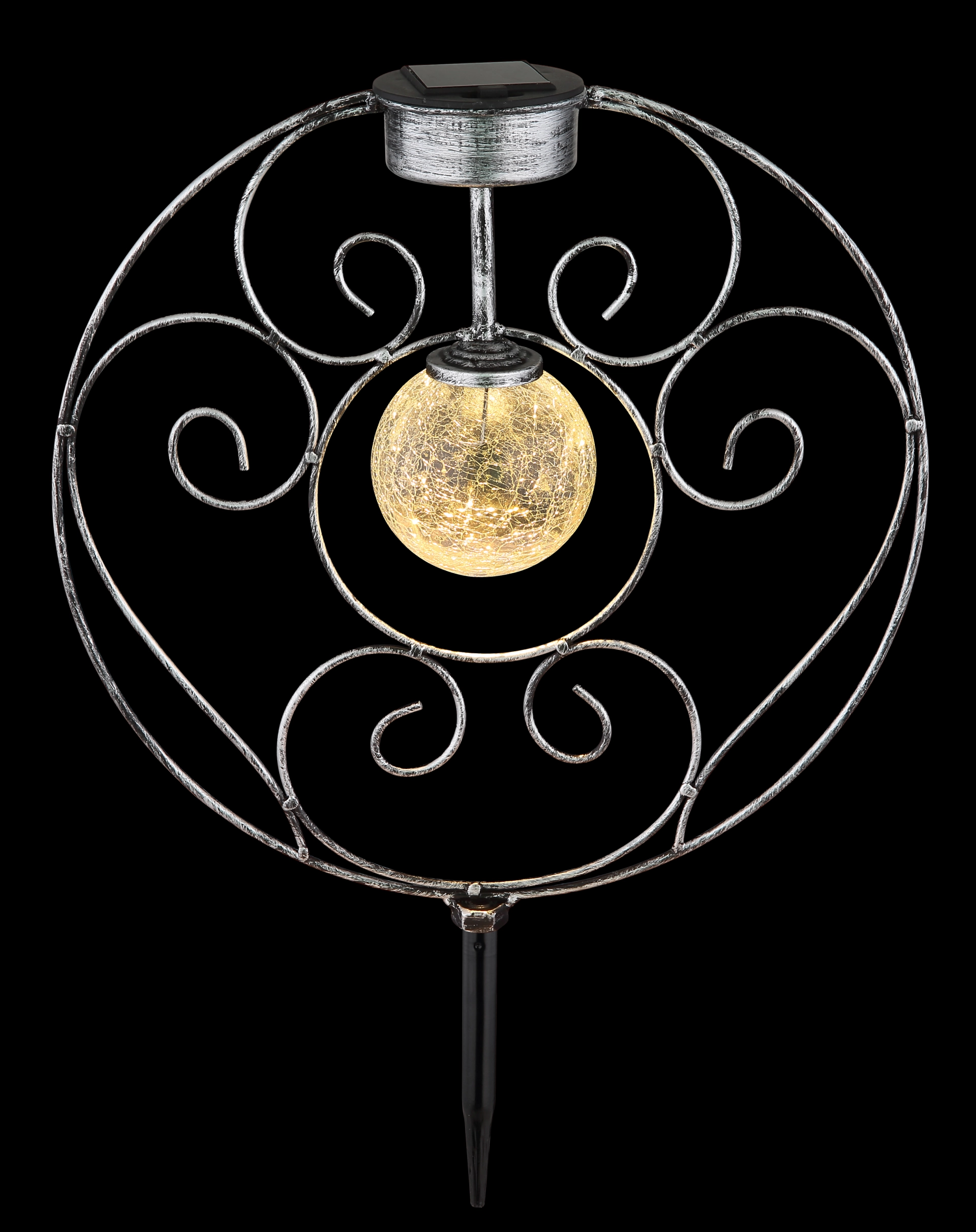 SOLARLEUCHTE METALL SILBERFARBEN, 1XLED