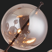 GLASKUGEL RAUCHFARBEN KLEIN DM: 6CM