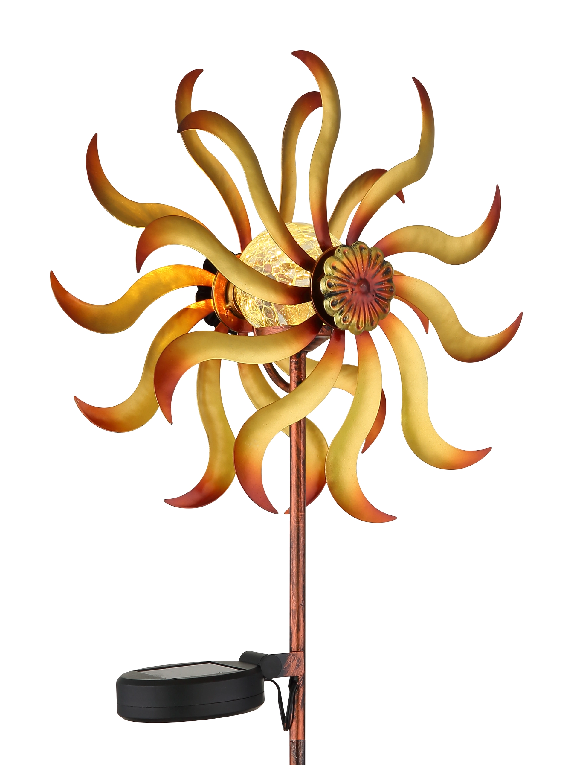 SOLARLEUCHTE METALL GOLDFARBEN PATINIERT, 1XLED