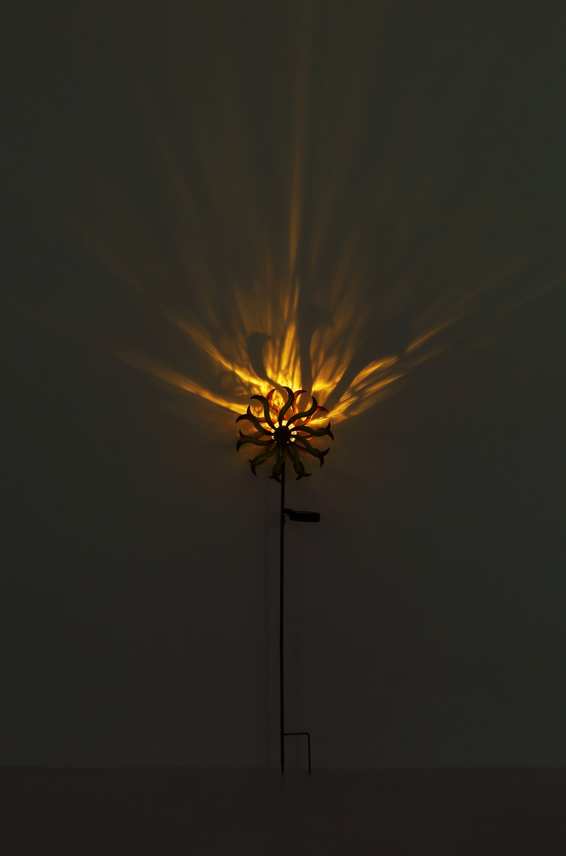 SOLARLEUCHTE METALL GOLDFARBEN PATINIERT, 1XLED