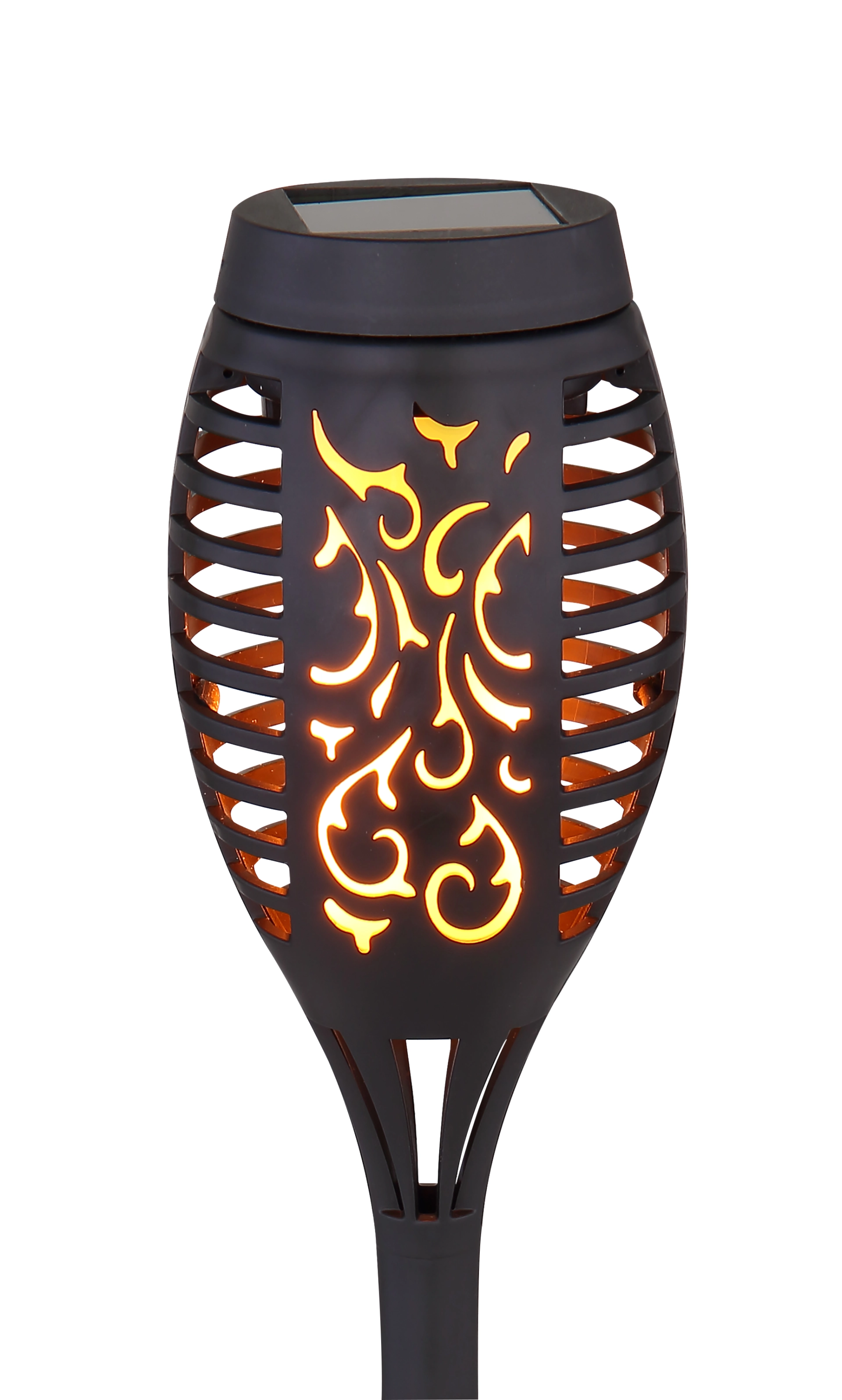 SOLARLEUCHTE KUNSTSTOFF SCHWARZ, 12XLED