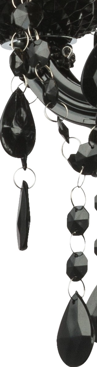 Glaskette Kunststoff Schwarz 8 Steine