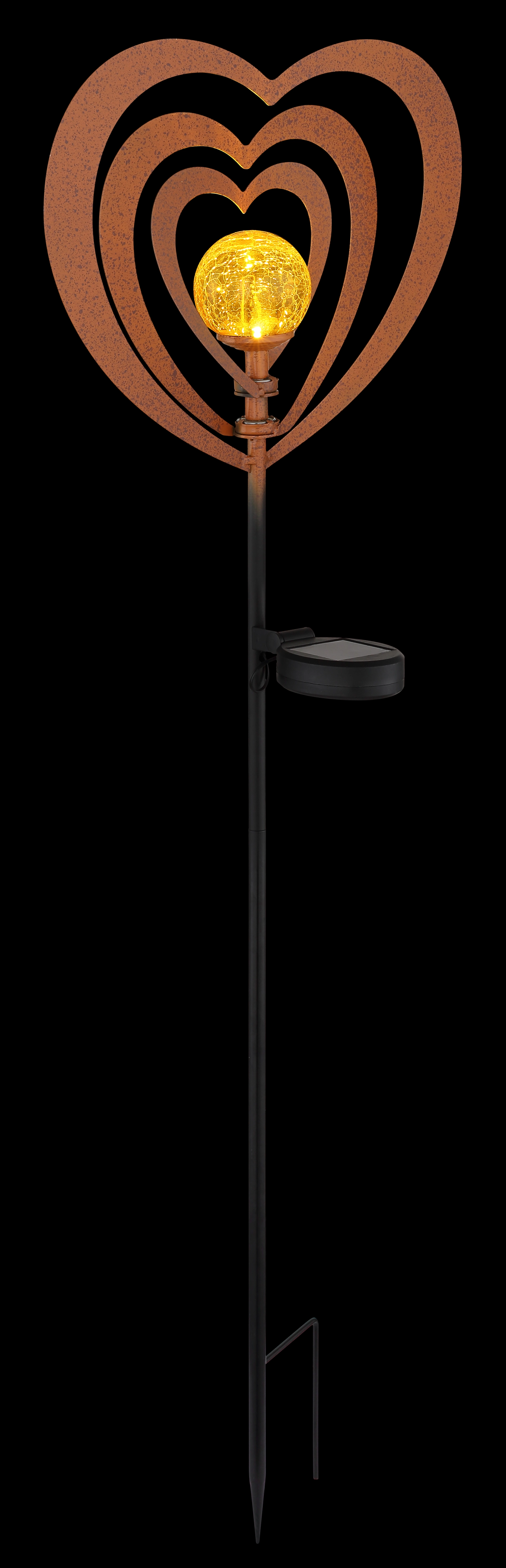 SOLARLEUCHTE METALL ROSTFARBEN, 1XLED