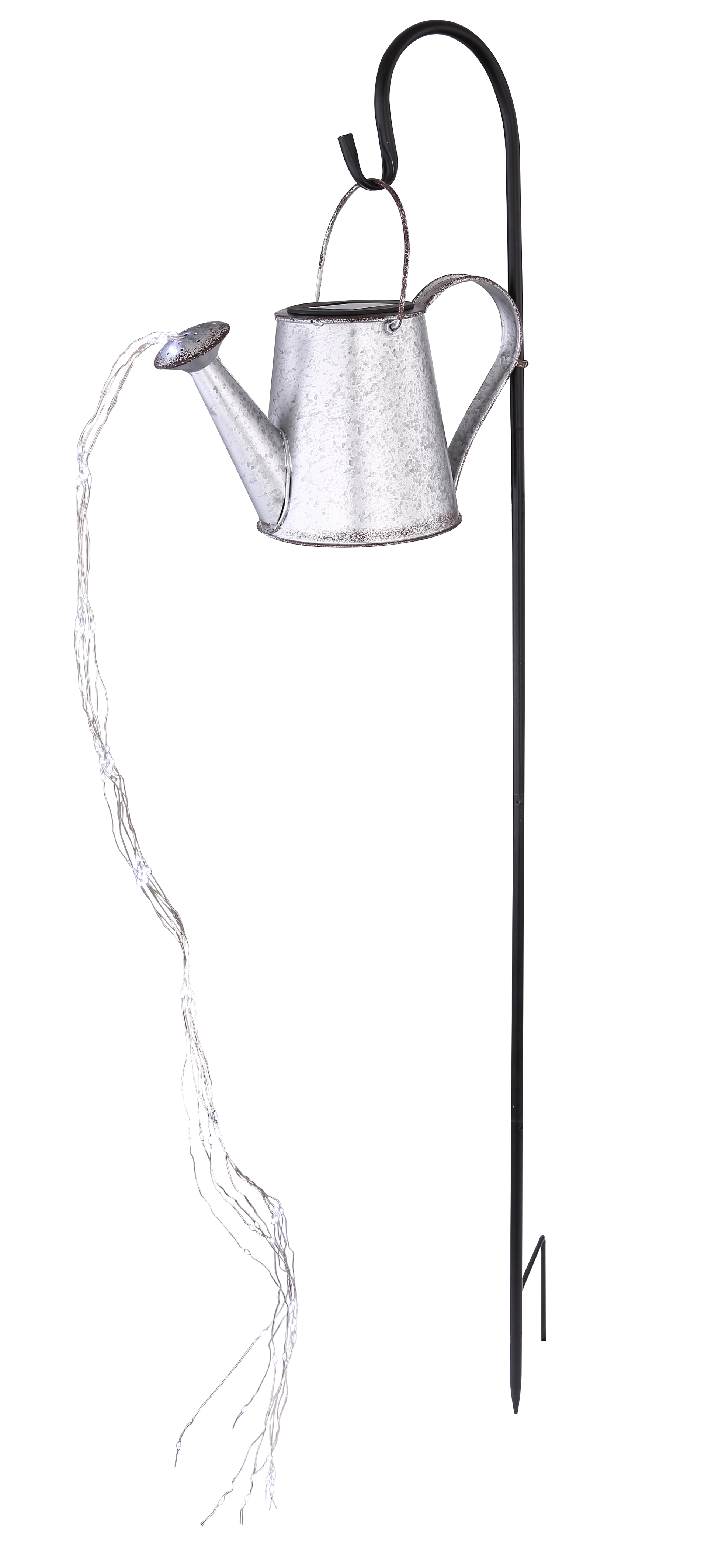 SOLARLEUCHTE METALL SILBERGRAU, 80XLED