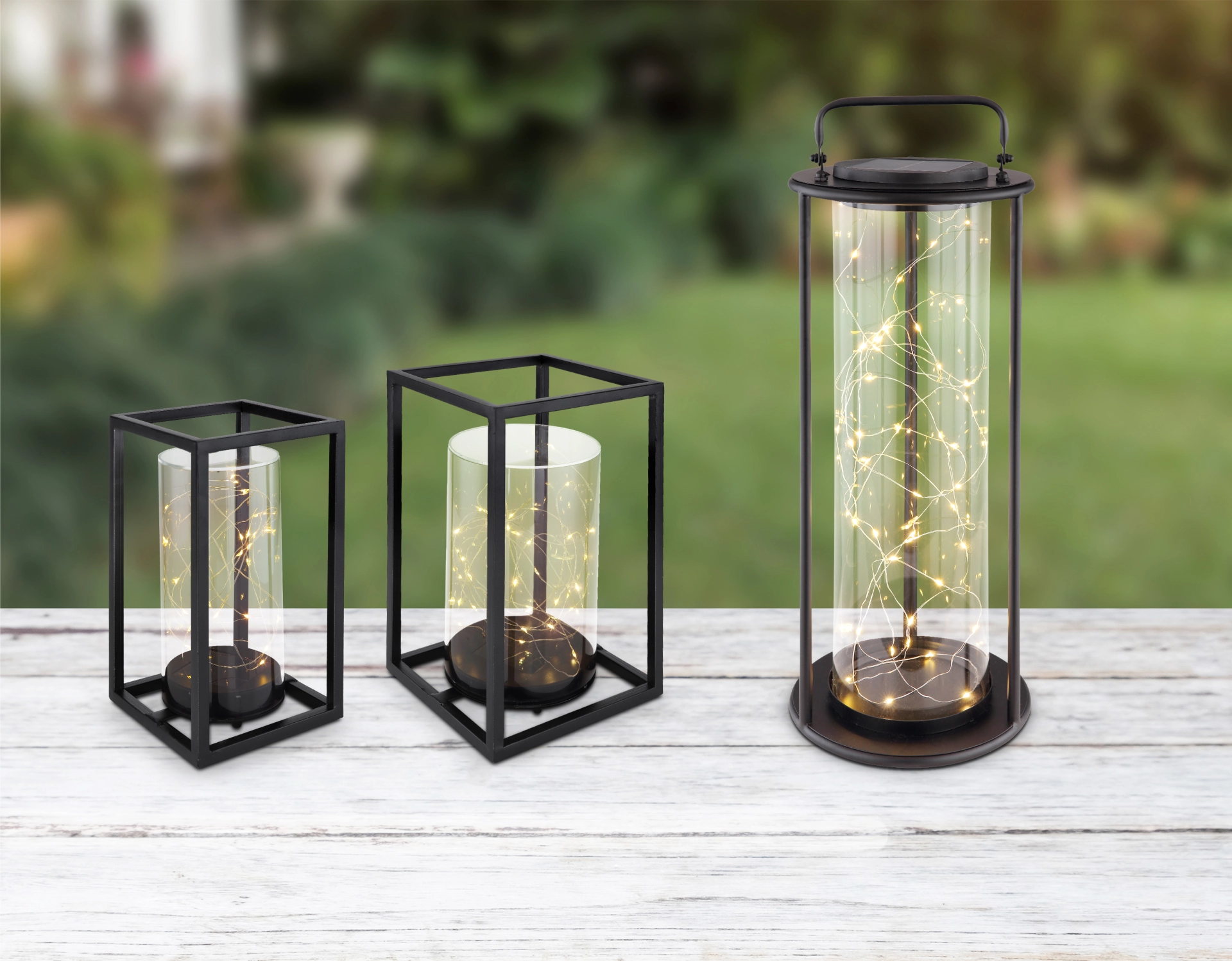 SOLARLEUCHTE METALL SCHWARZ, 40XLED