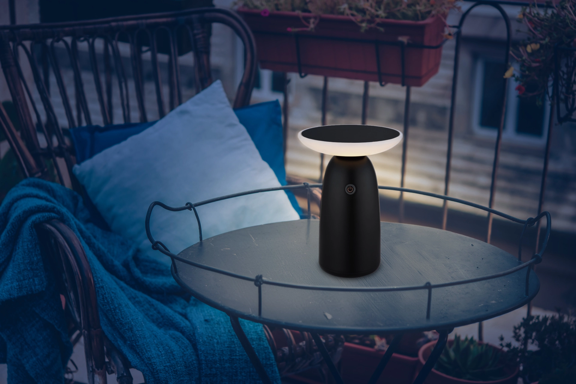 SOLARLEUCHTE ALUMINIUM SCHWARZ MATT, 1XLED