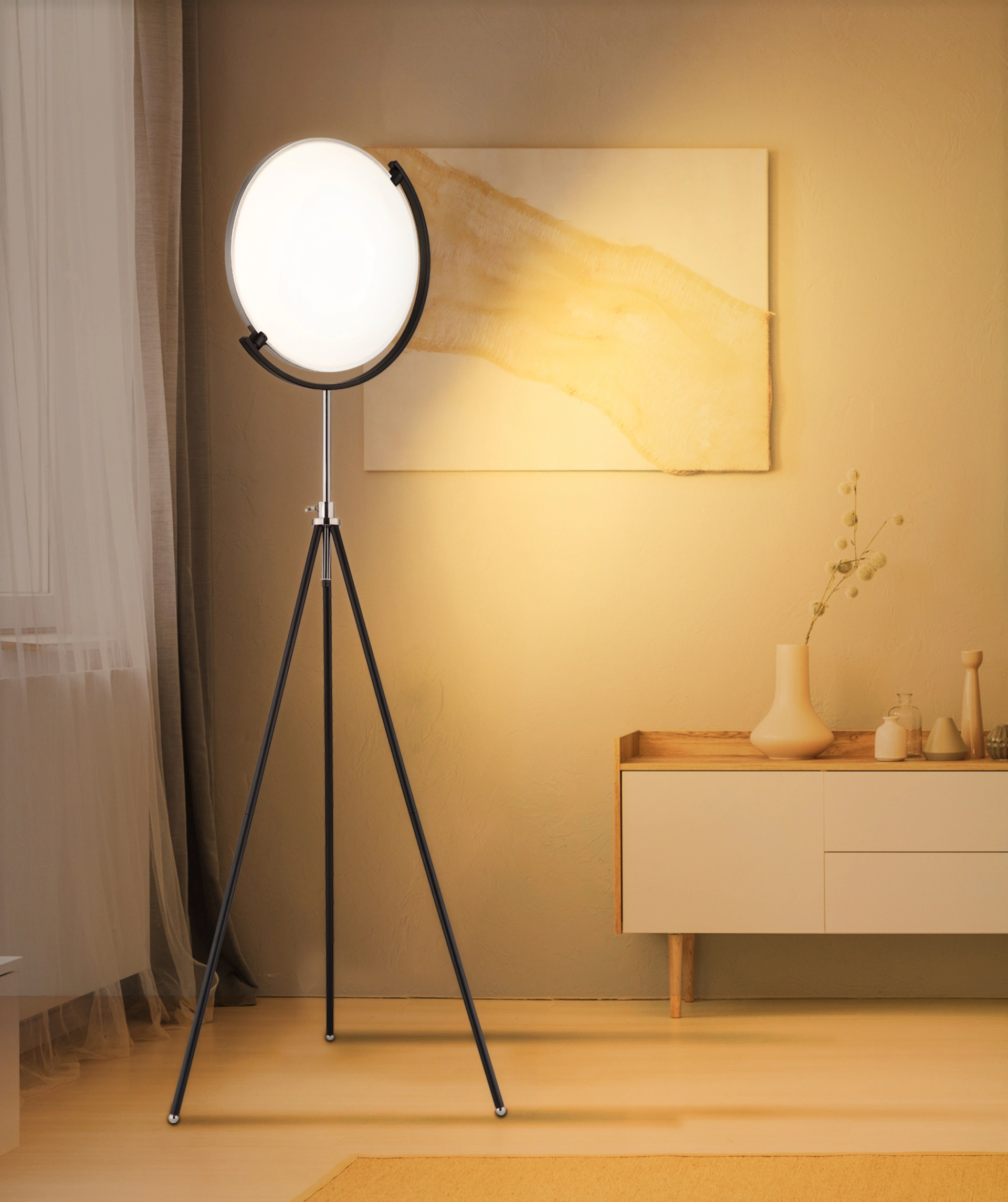 STEHLEUCHTE METALL SCHWARZ MATT, 1XLED