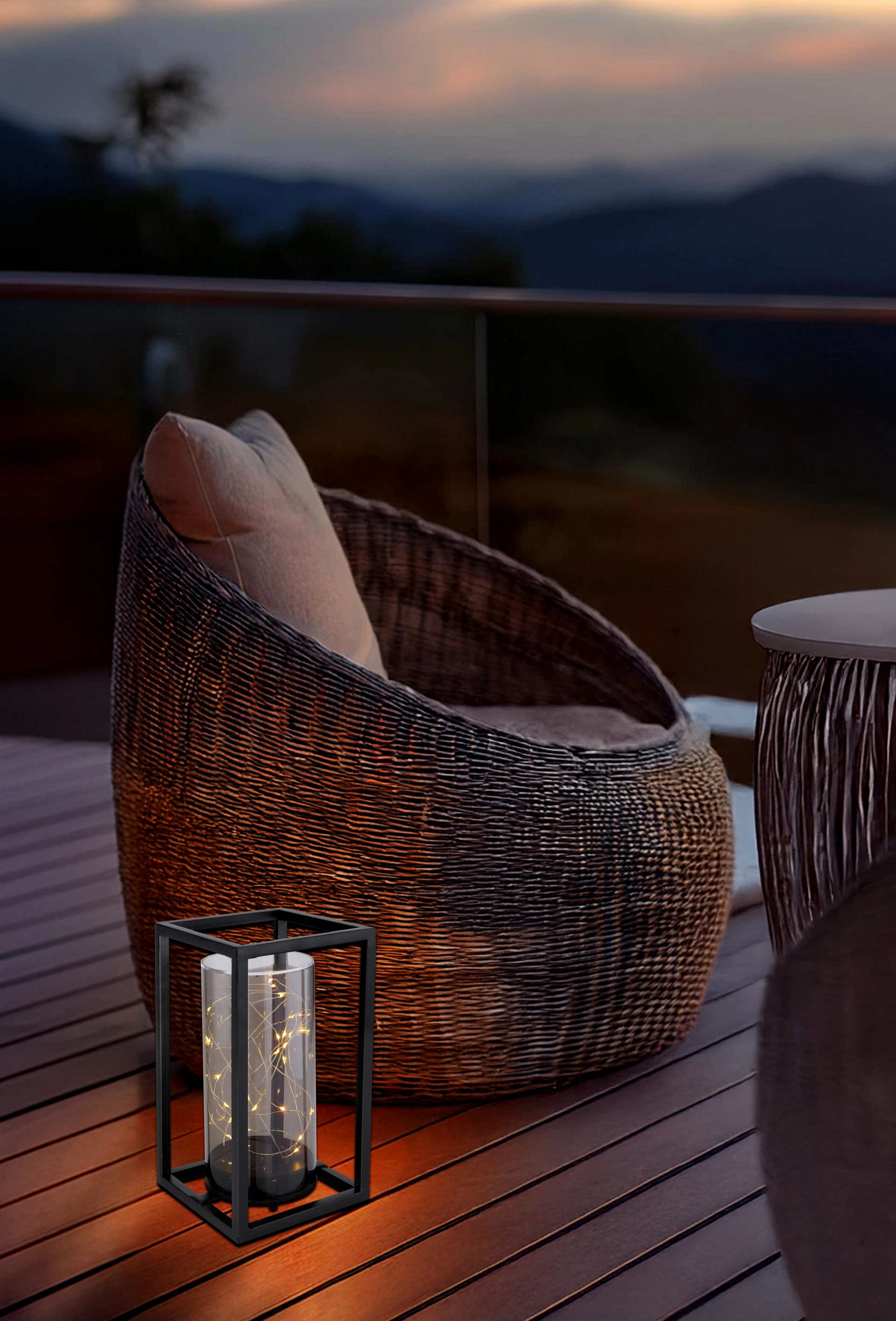 SOLARLEUCHTE METALL SCHWARZ, 30XLED