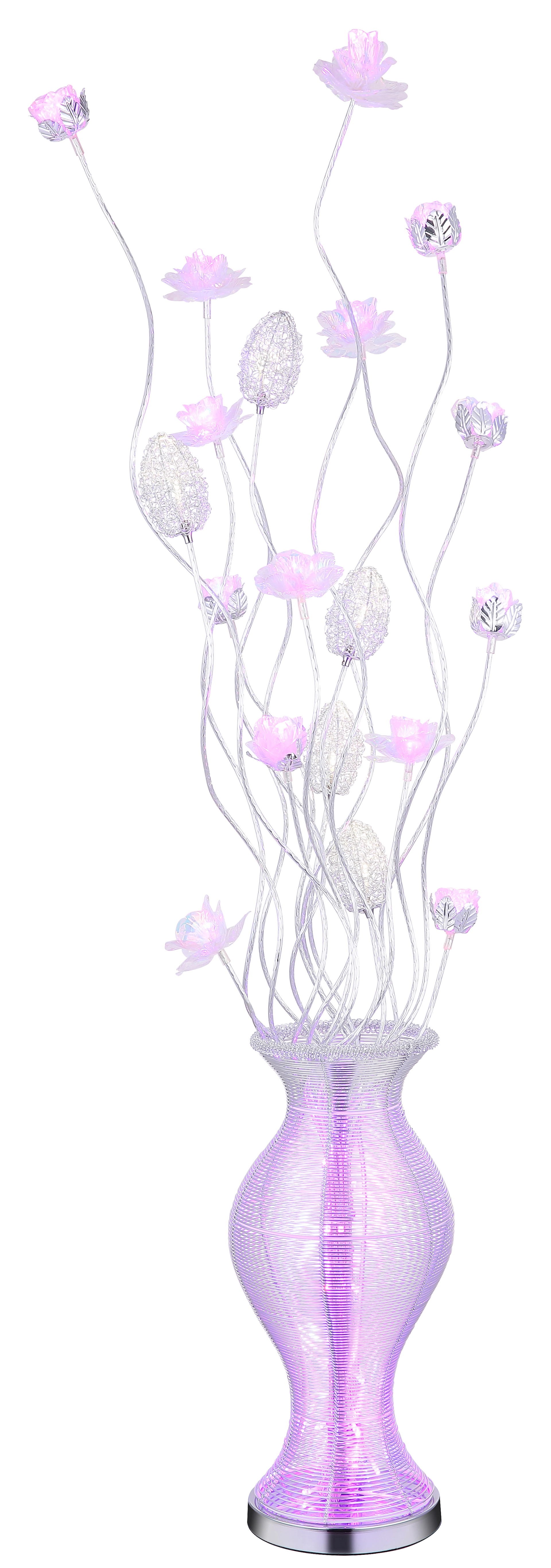 STEHLEUCHTE ALUMINIUM SILBERFARBEN, 1XRGBW LED