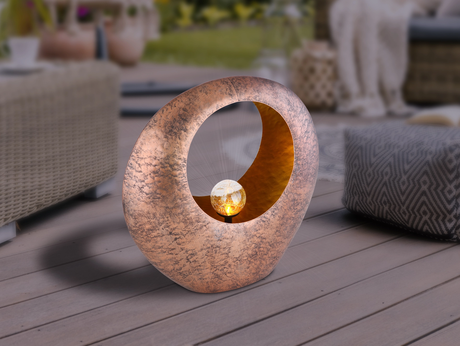 SOLARLEUCHTE METALL MESSINGFARBEN, 1XLED