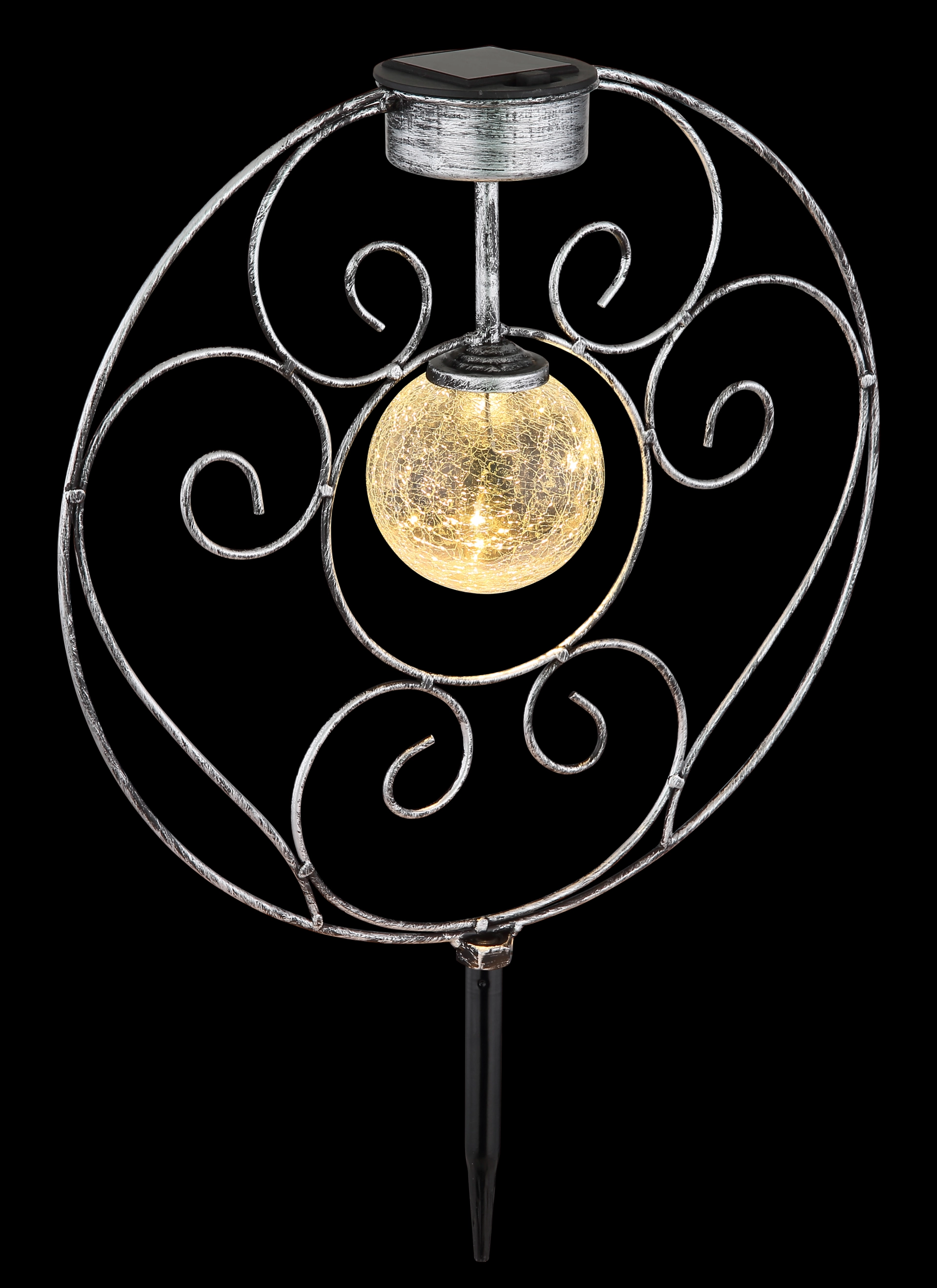 SOLARLEUCHTE METALL SILBERFARBEN, 1XLED