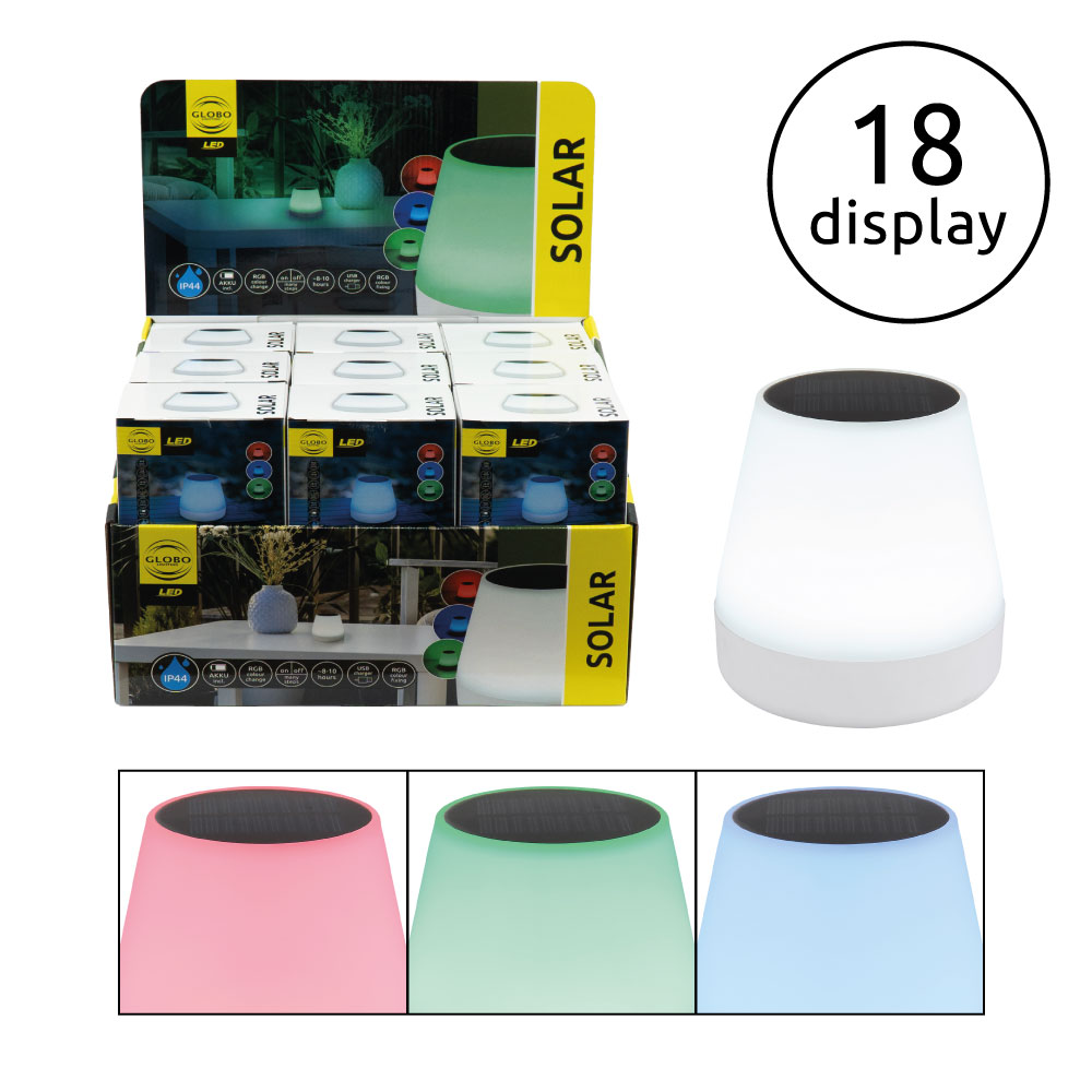 SOLARLEUCHTE KUNSTSTOFF WEIß, 1XRGBW LED
