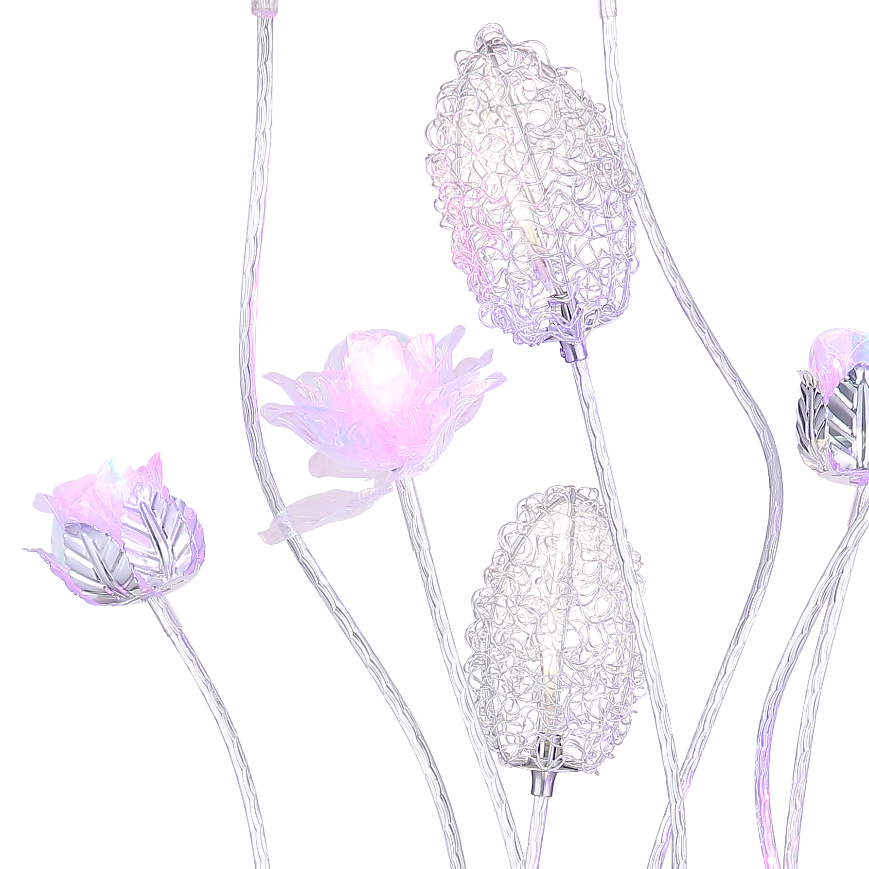 TISCHLEUCHTE ALUMINIUM SILBERFARBEN, 1XRGBW LED