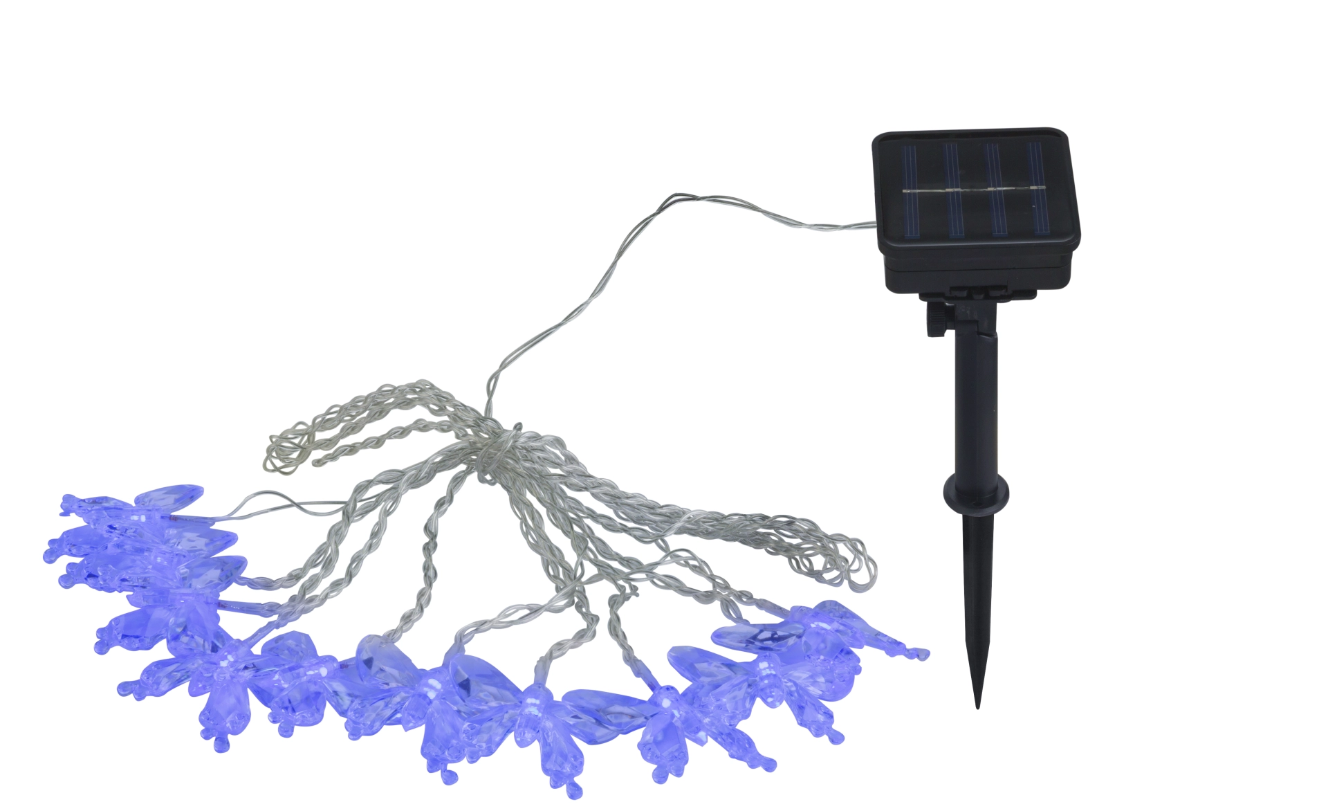 SOLARLEUCHTE KUNSTSTOFF SCHWARZ, 10XRGB LED