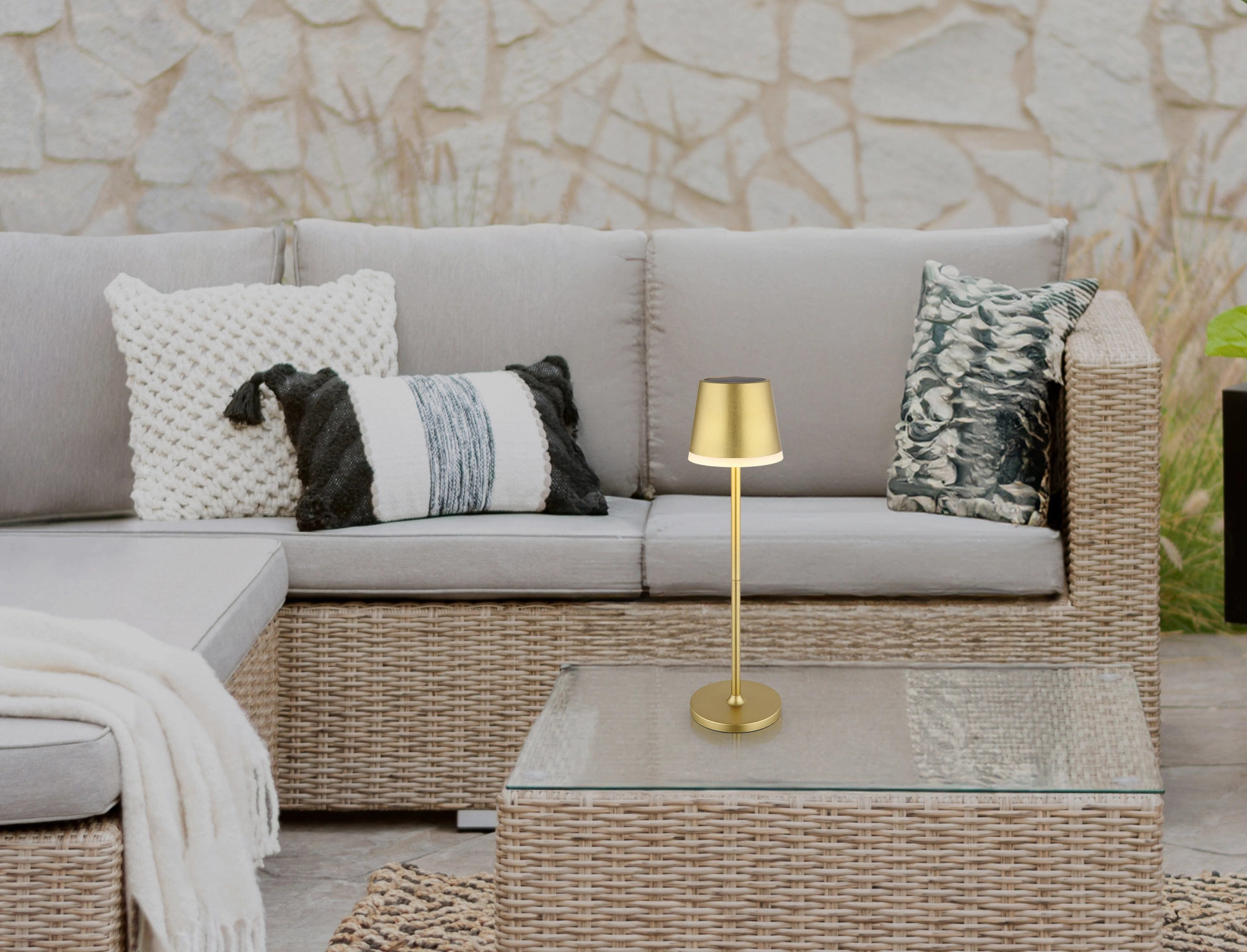 SOLARLEUCHTE METALL GOLDFARBEN, 10XLED