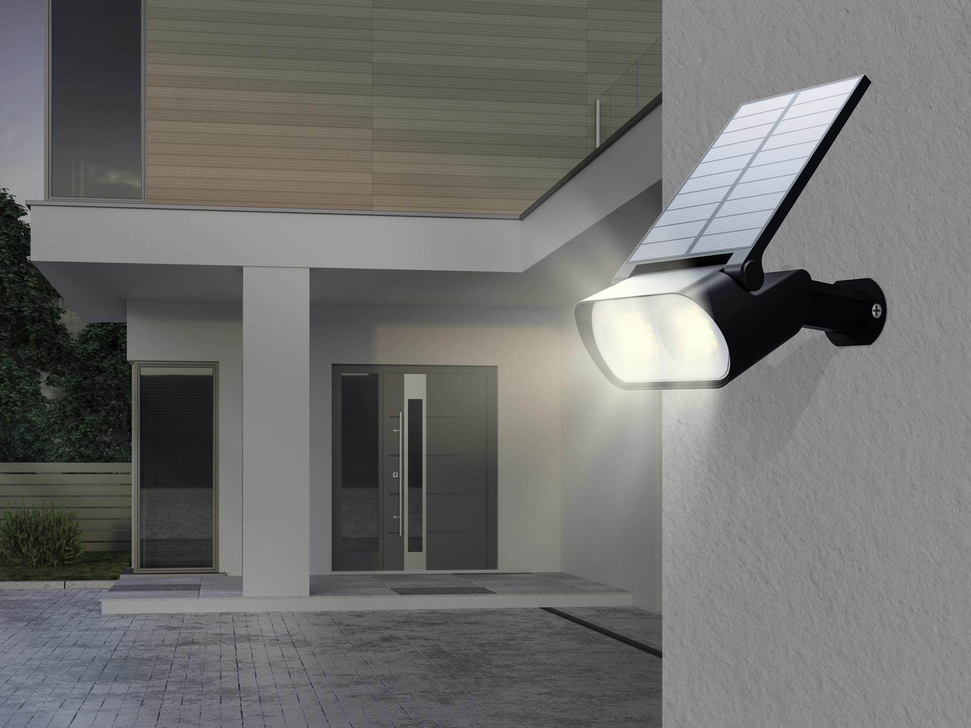 SOLARLEUCHTE KUNSTSTOFF SCHWARZ MATT, 32XLED