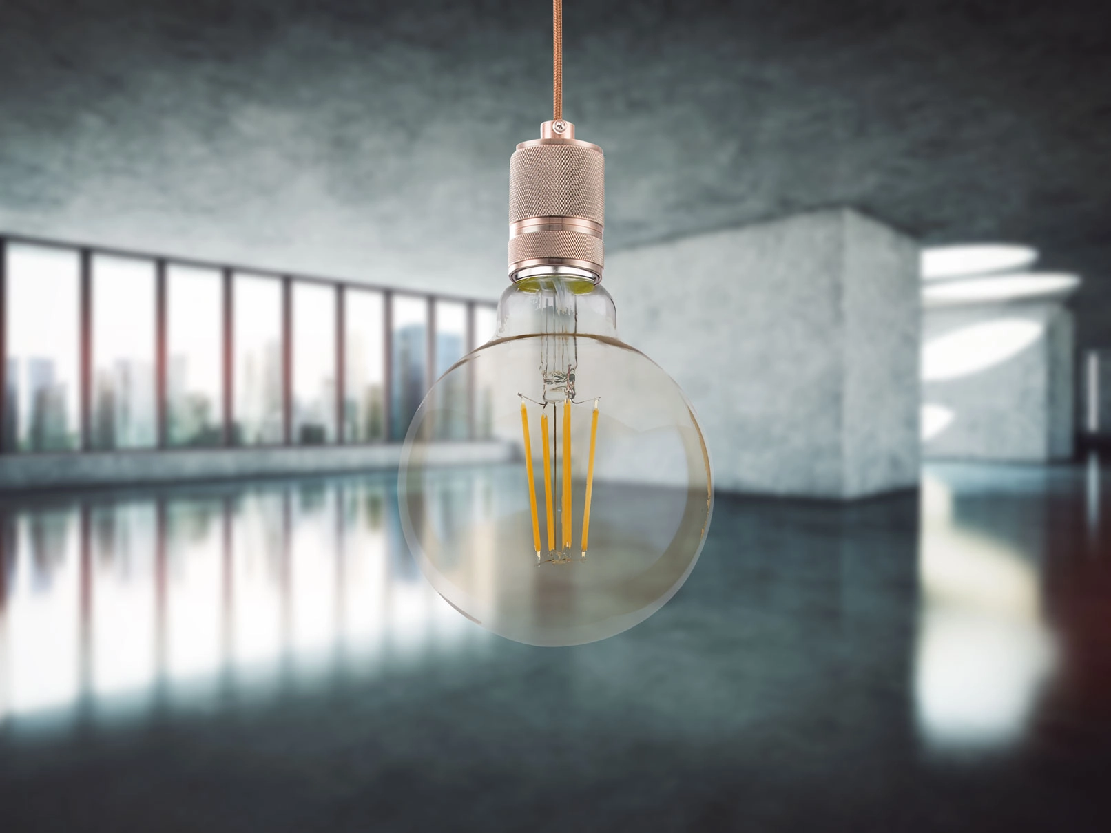 LED LEUCHTMITTEL GLAS AMBER, 1XE27 LED