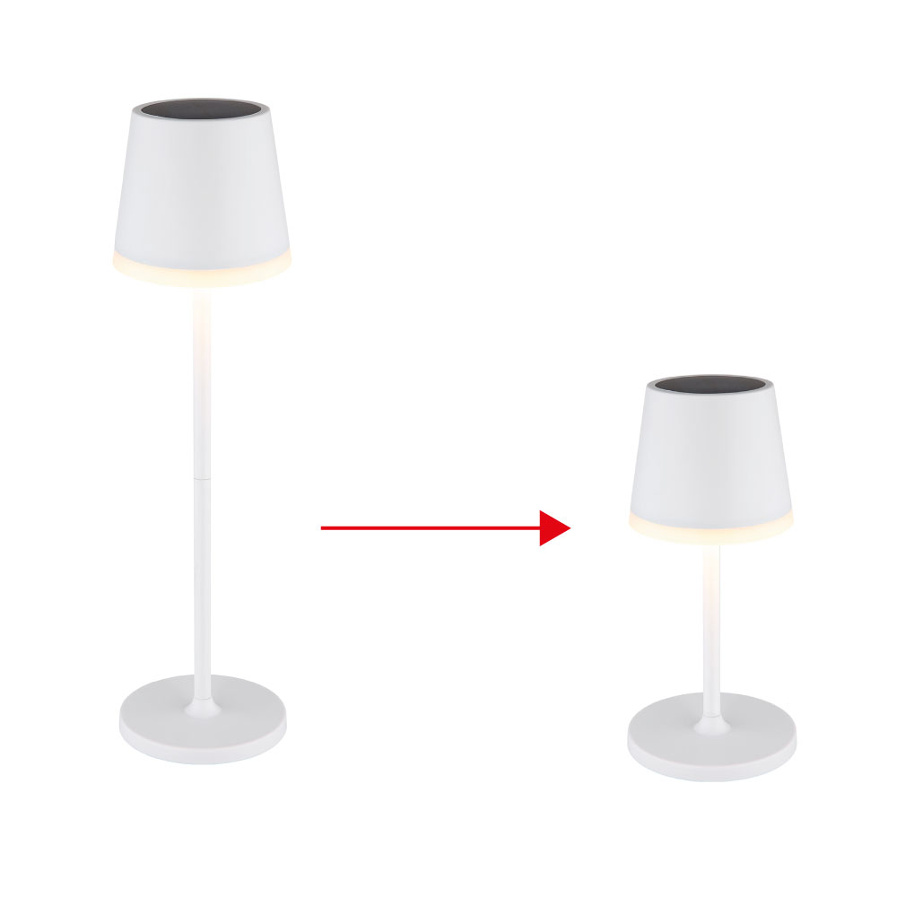 SOLARLEUCHTE METALL WEIß, 10XLED