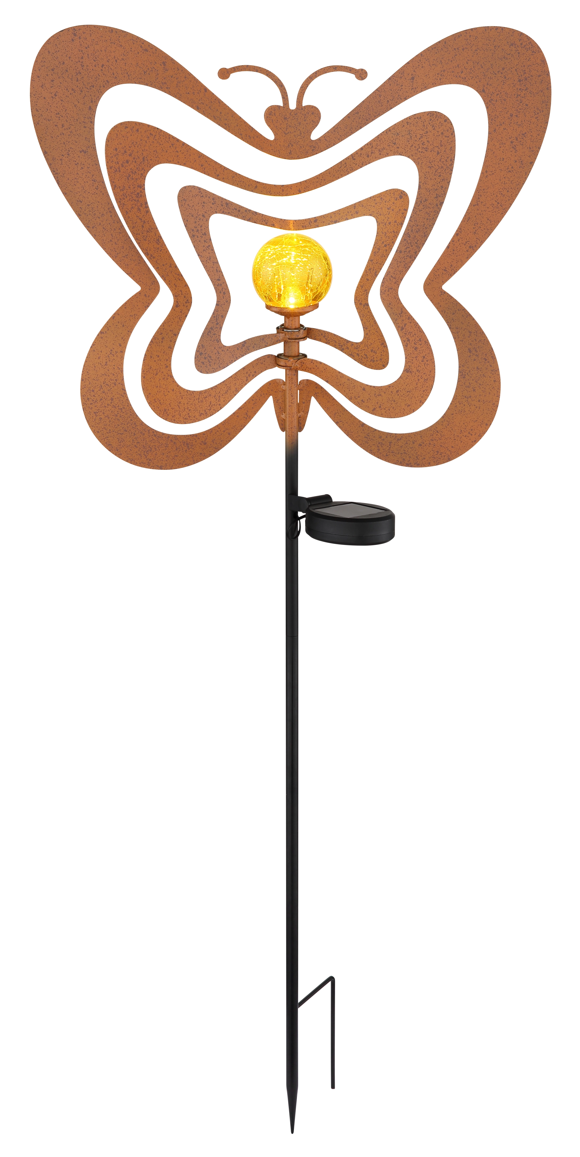 SOLARLEUCHTE METALL ROSTFARBEN, 1XLED