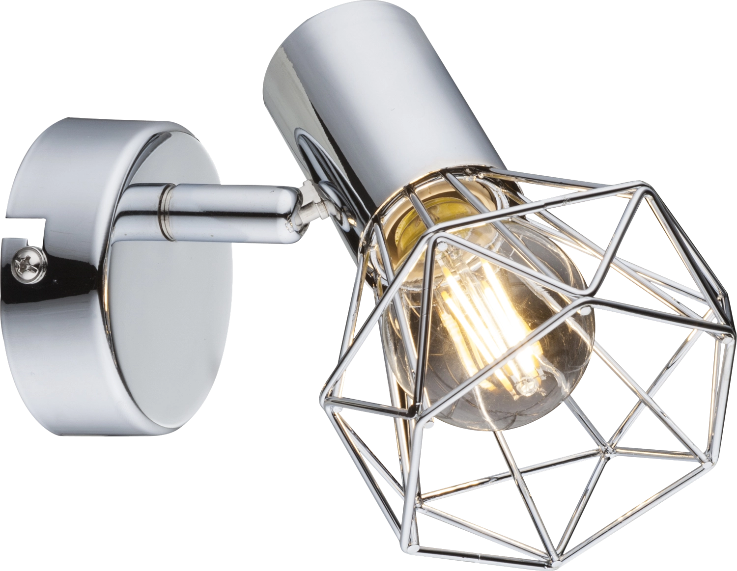 Spot Chromé GLOBO LIGHTING - 2 Spots Orientables E14, 25,5 X 15 Cm, Pour Plafond Intérieur