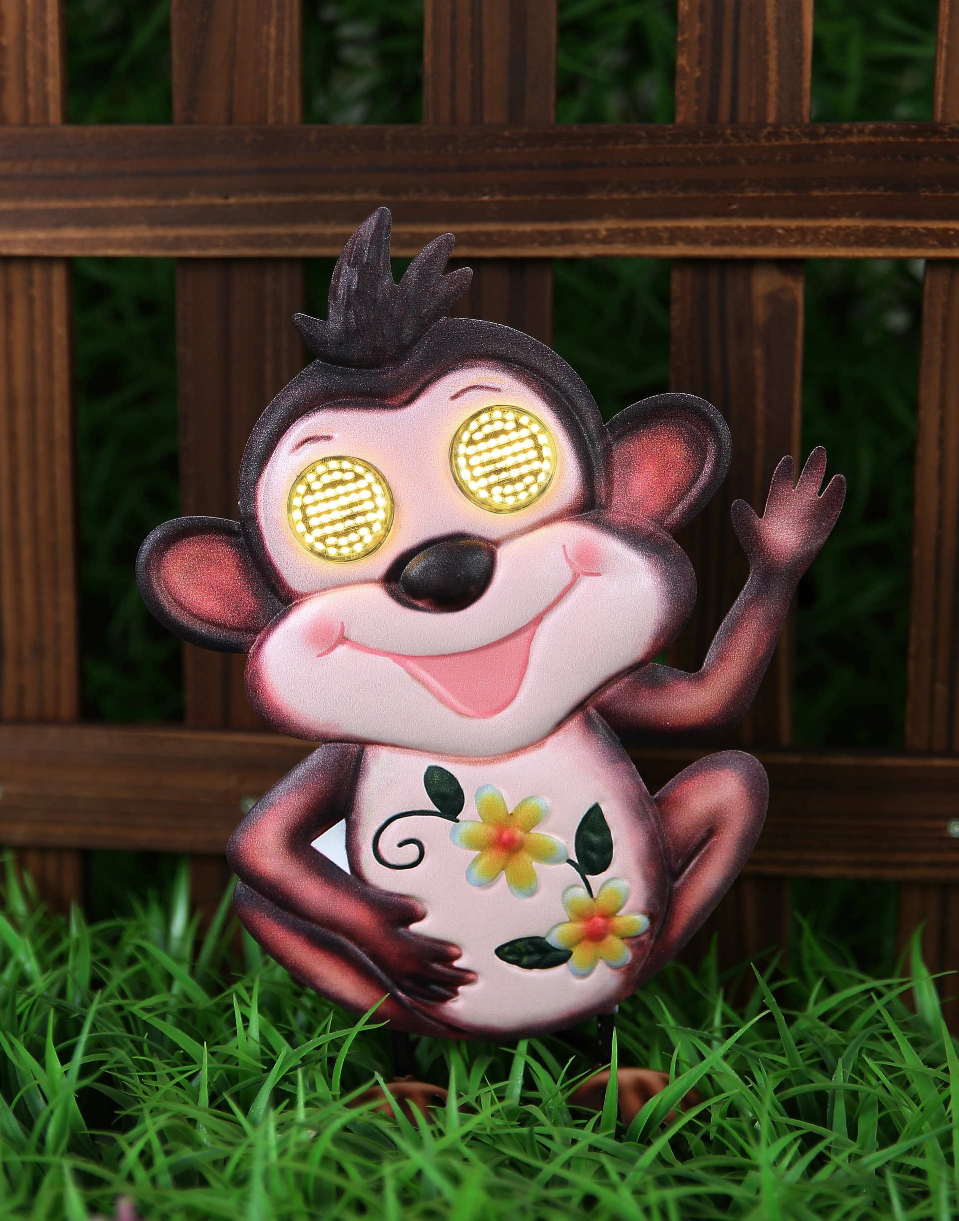 SOLARLEUCHTE METALL BRAUN, 104XLED