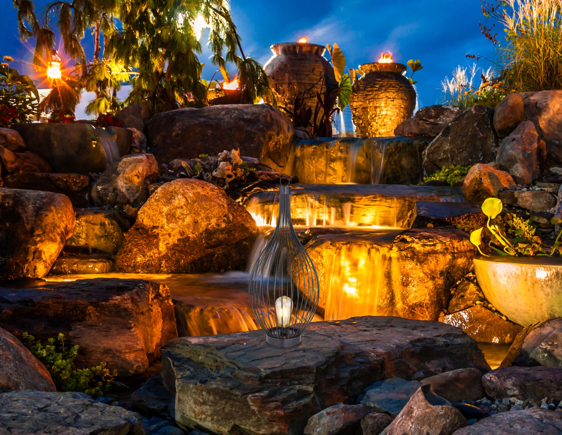 SOLARLEUCHTE METALL SCHWARZ, 1XLED