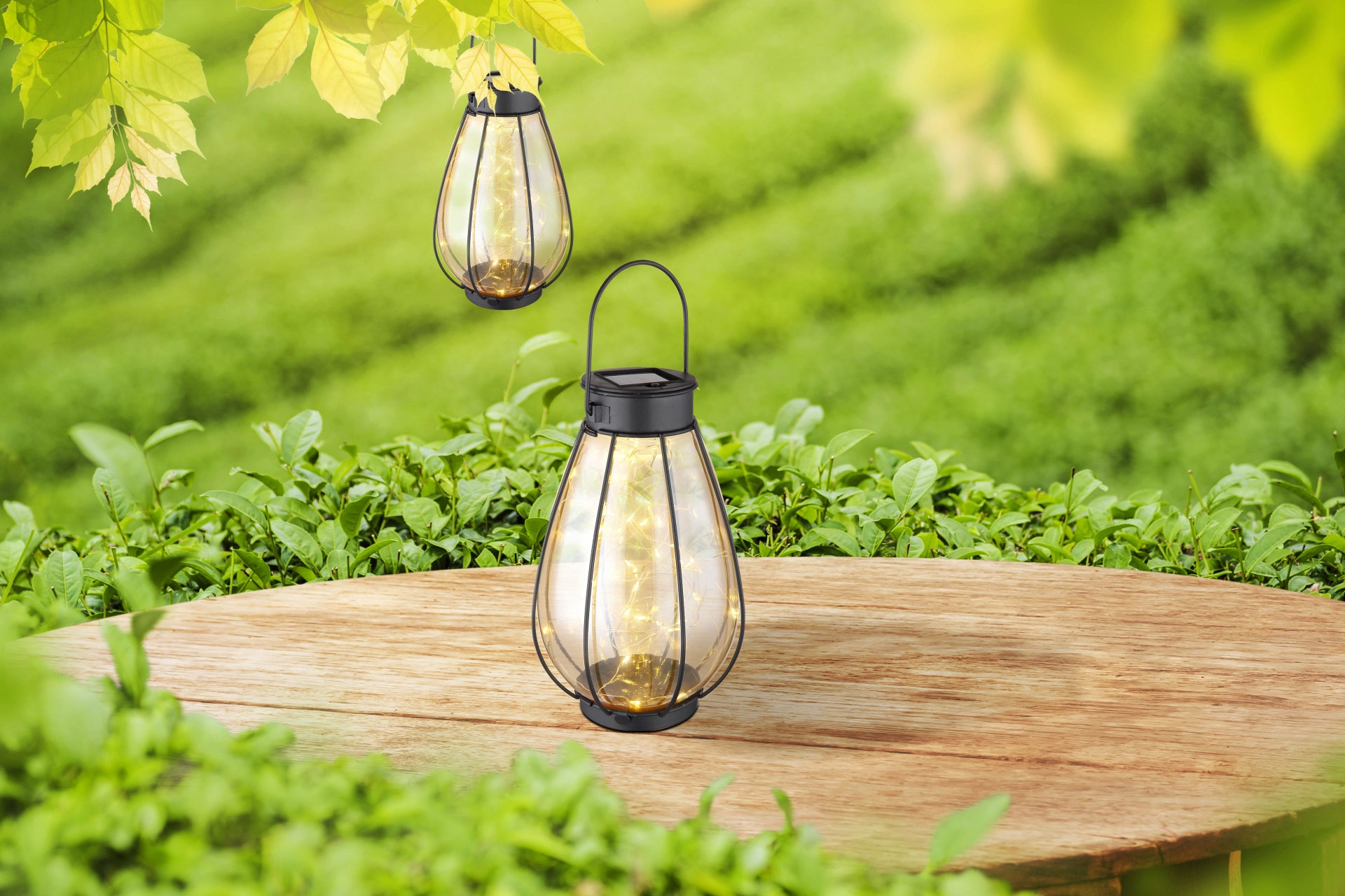 SOLARLEUCHTE METALL SCHWARZ, 40XLED