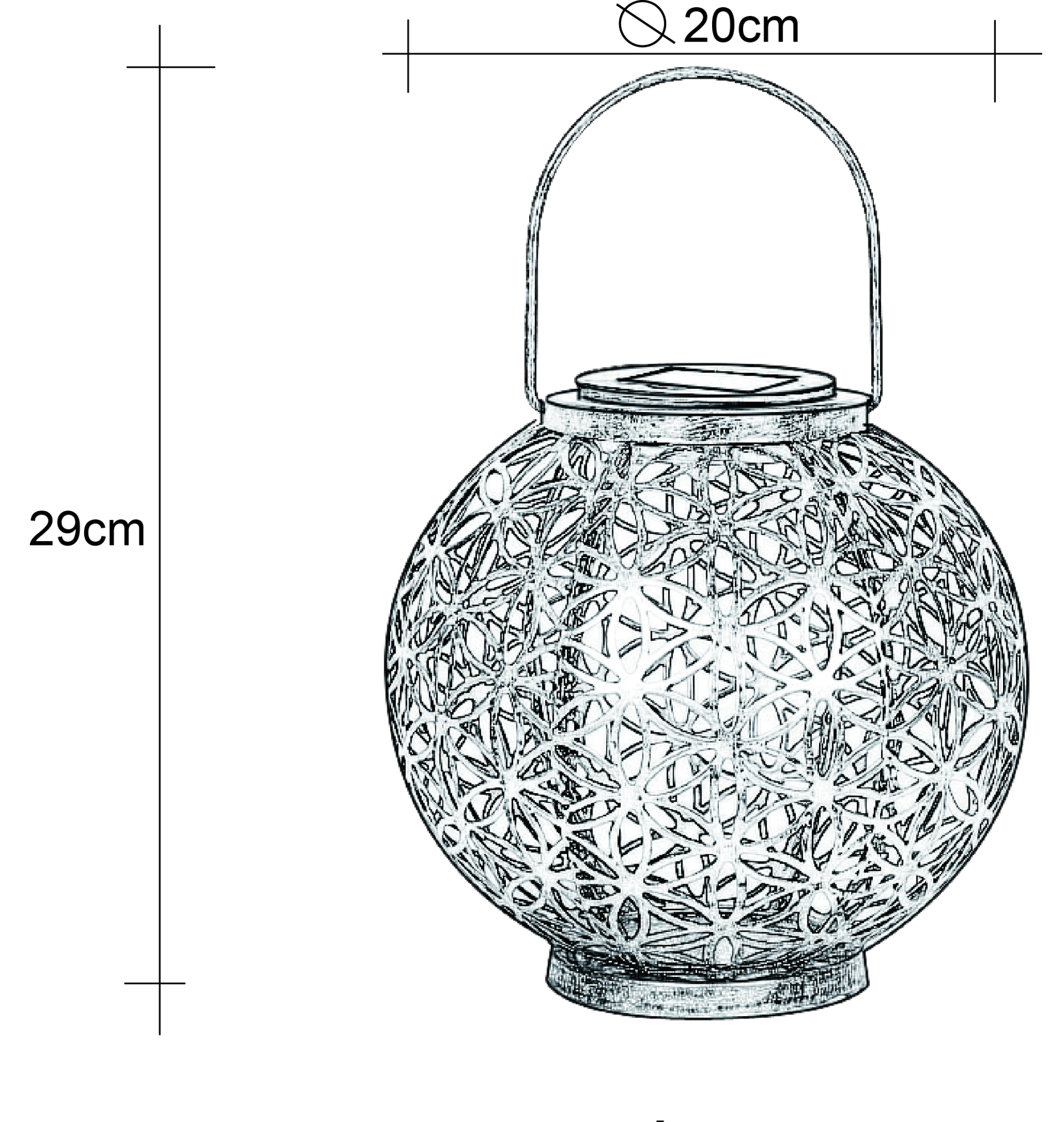 SOLARLEUCHTE METALL SILBERFARBEN, 1XLED