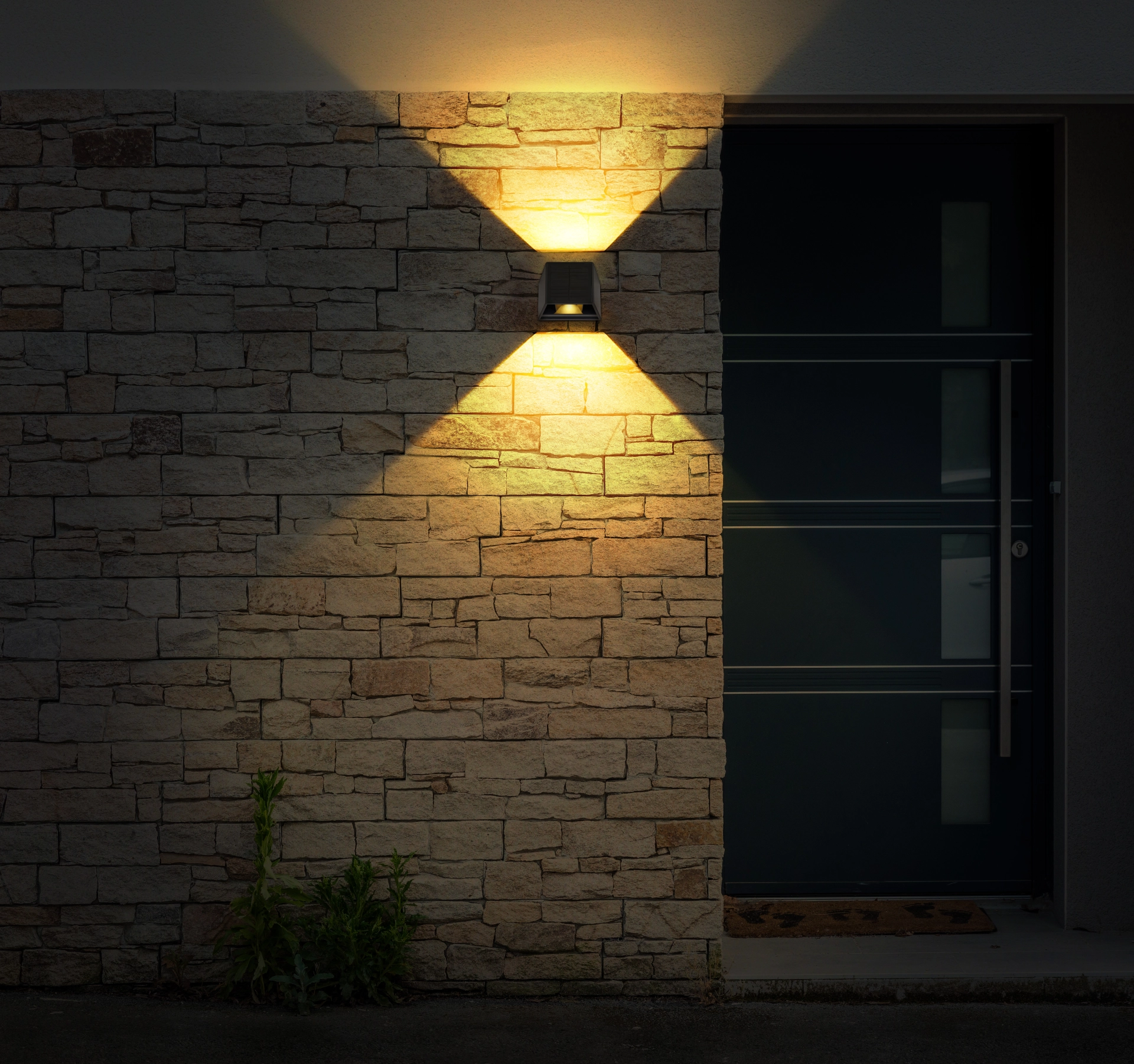 SOLARLEUCHTE KUNSTSTOFF SCHWARZ, 1XLED