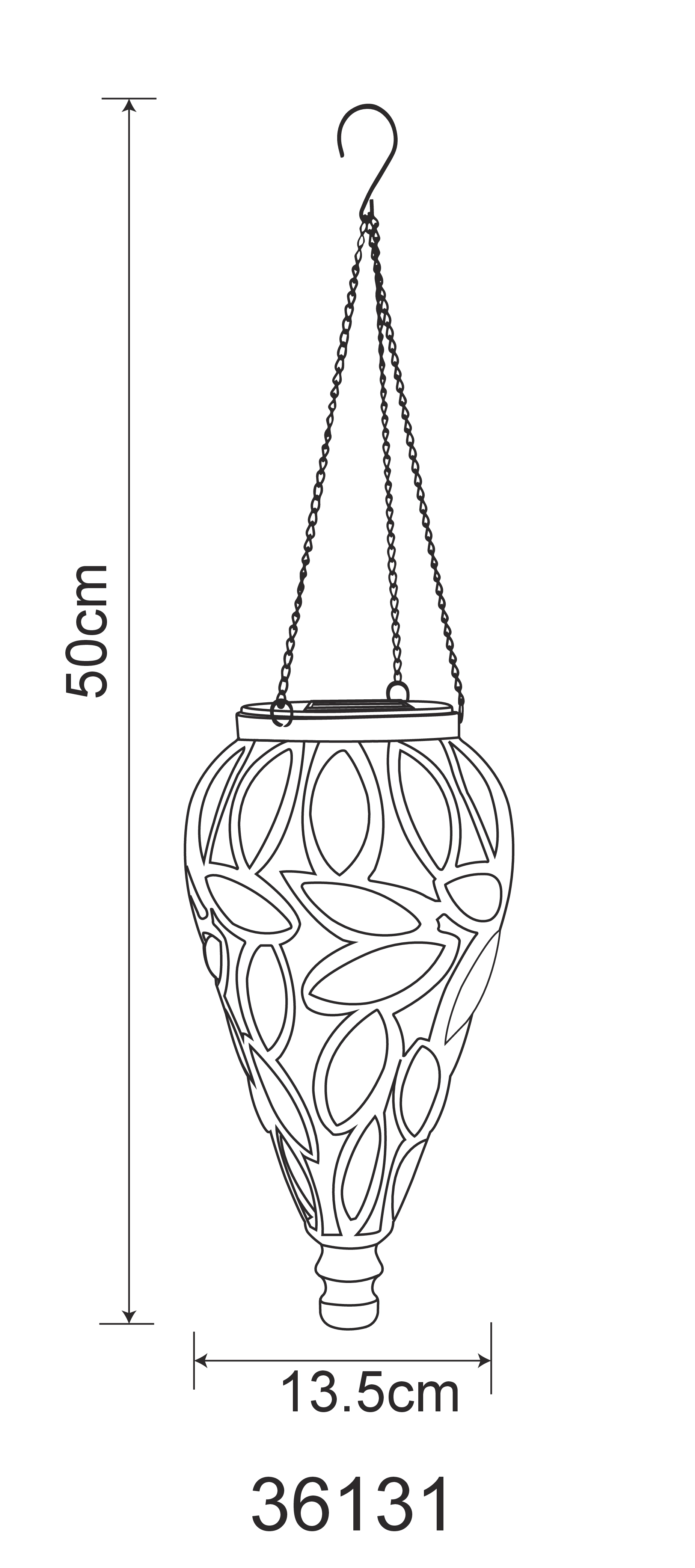 SOLARLEUCHTE METALL SCHWARZ, 15XLED