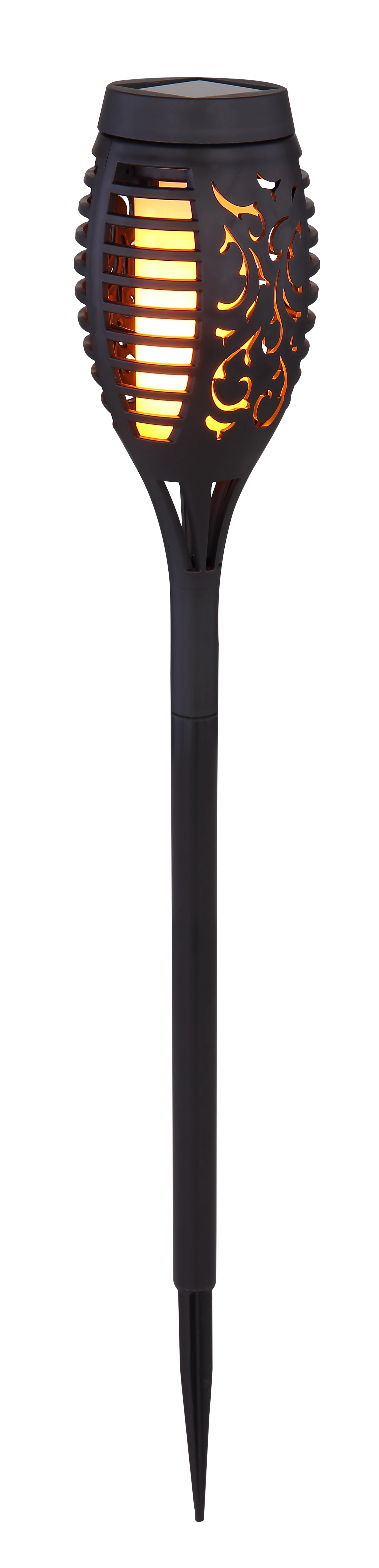 SOLARLEUCHTE KUNSTSTOFF SCHWARZ, 12XLED