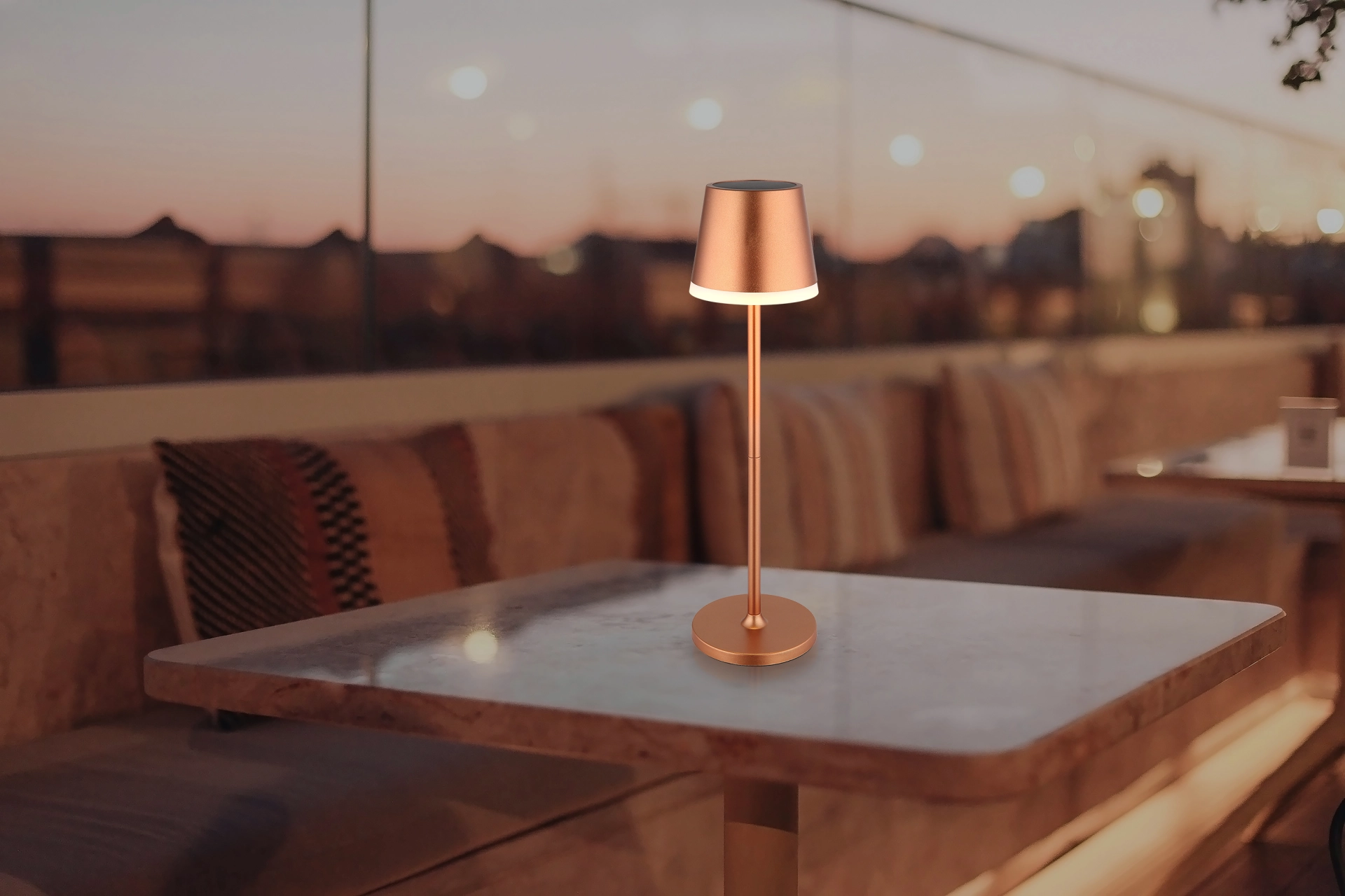 SOLARLEUCHTE METALL CHAMPAGNERFARBEN, 10XLED