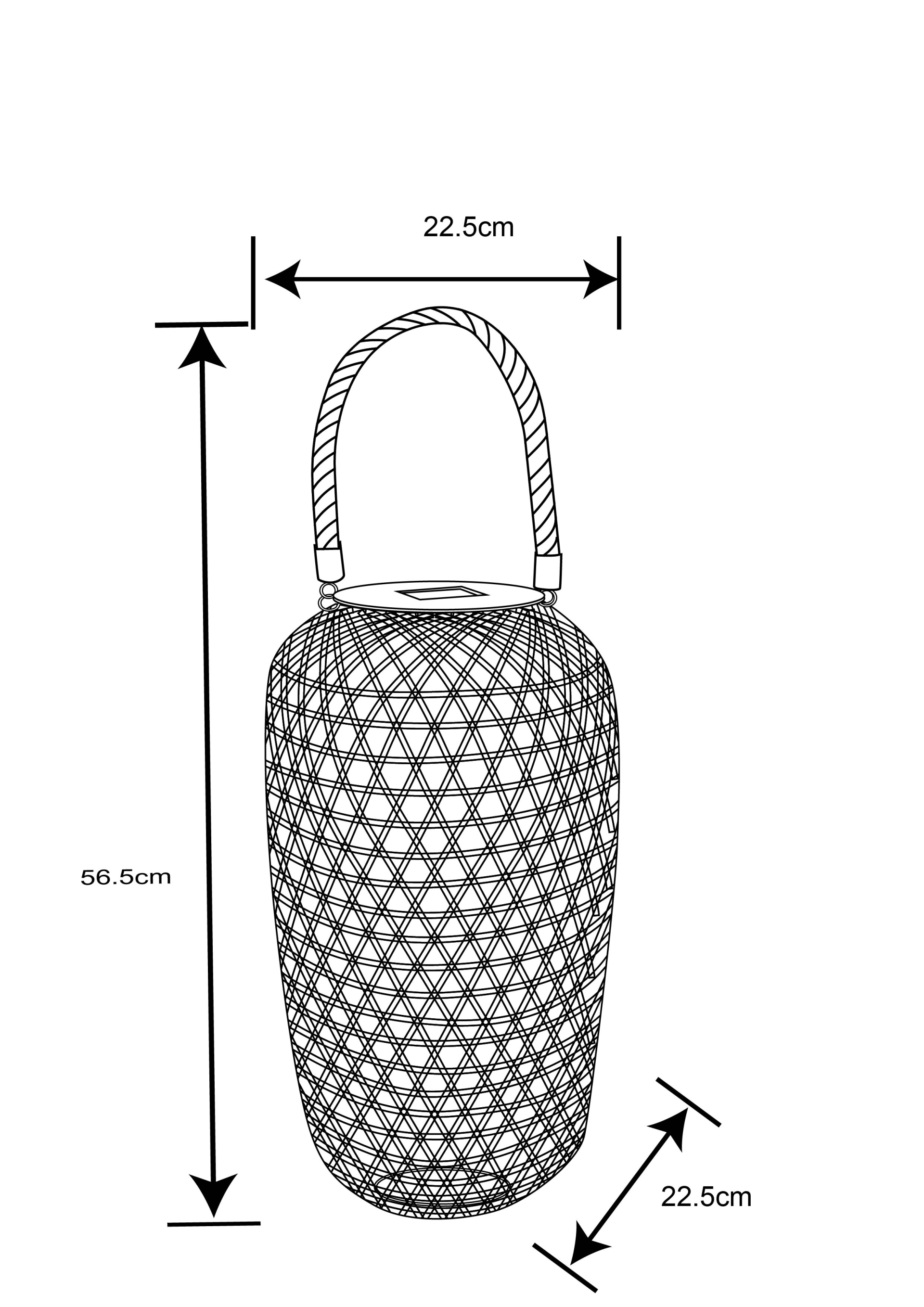 SOLARLEUCHTE BAMBUS NATURFARBEN, 1XLED