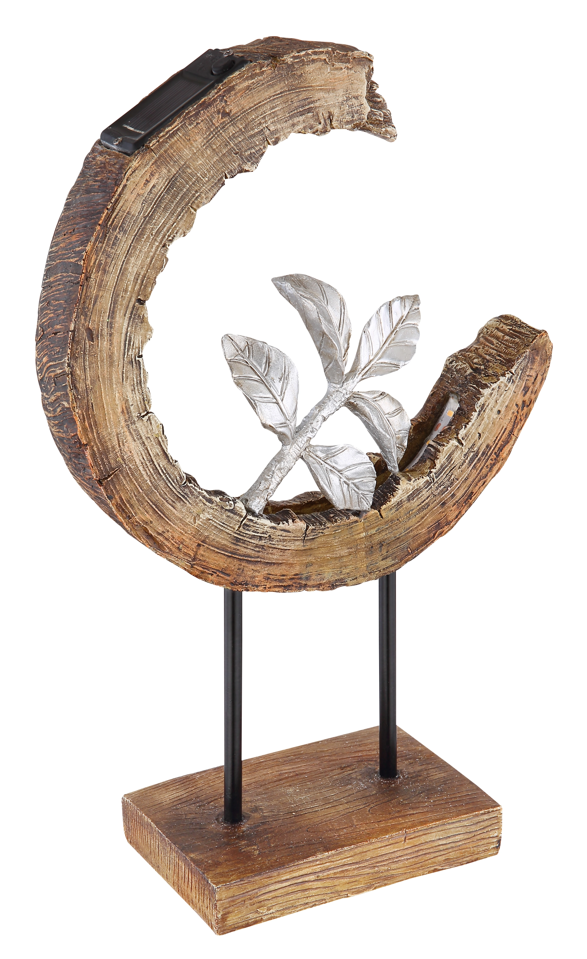 SOLARLEUCHTE KUNSTSTOFF HOLZOPTIK, 24XLED