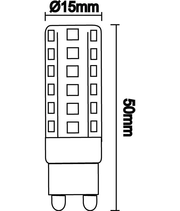 LED LEUCHTMITTEL KERAMIK WEIß, 1XG9 LED