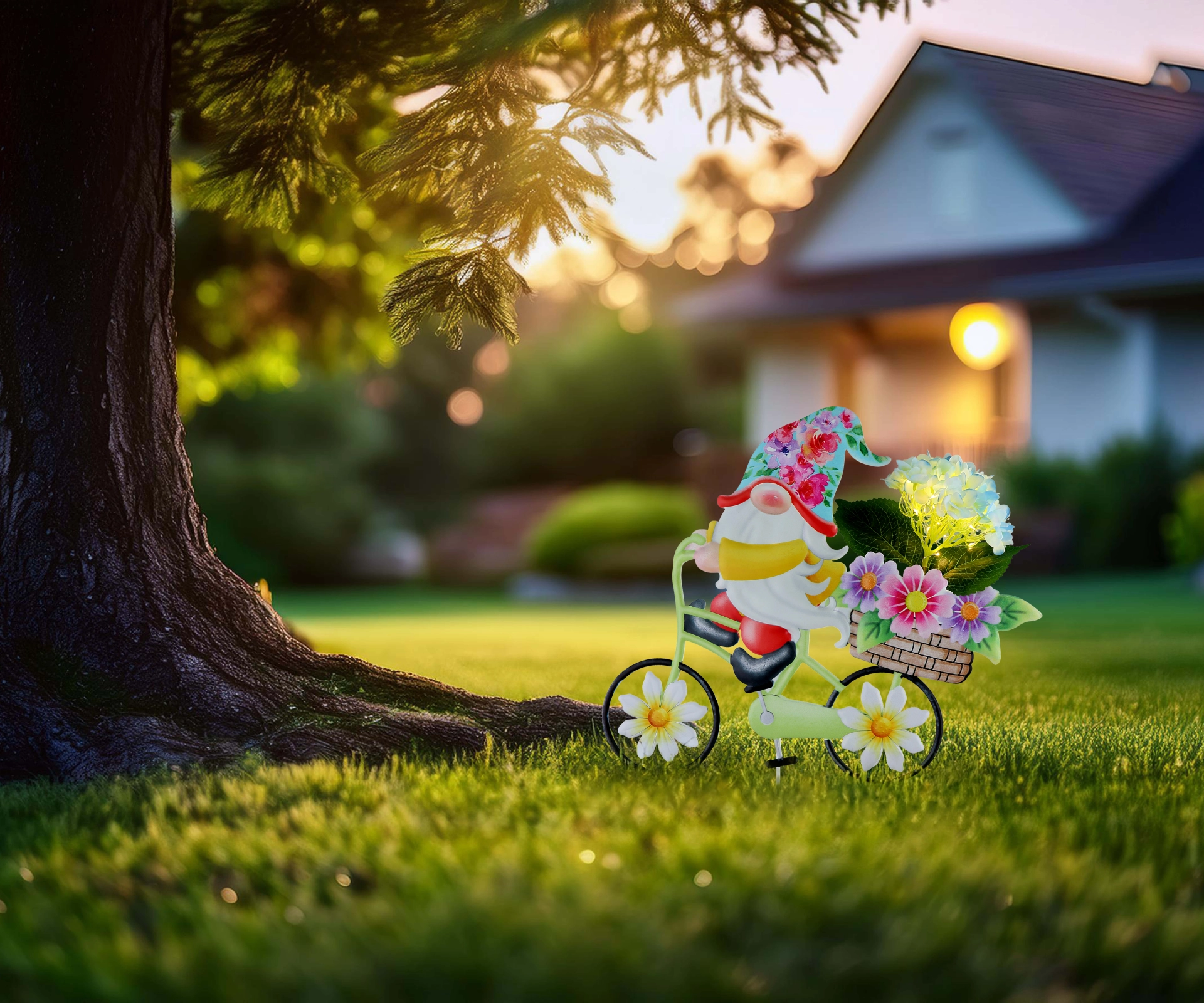 SOLARLEUCHTE METALL BUNT, 20XLED