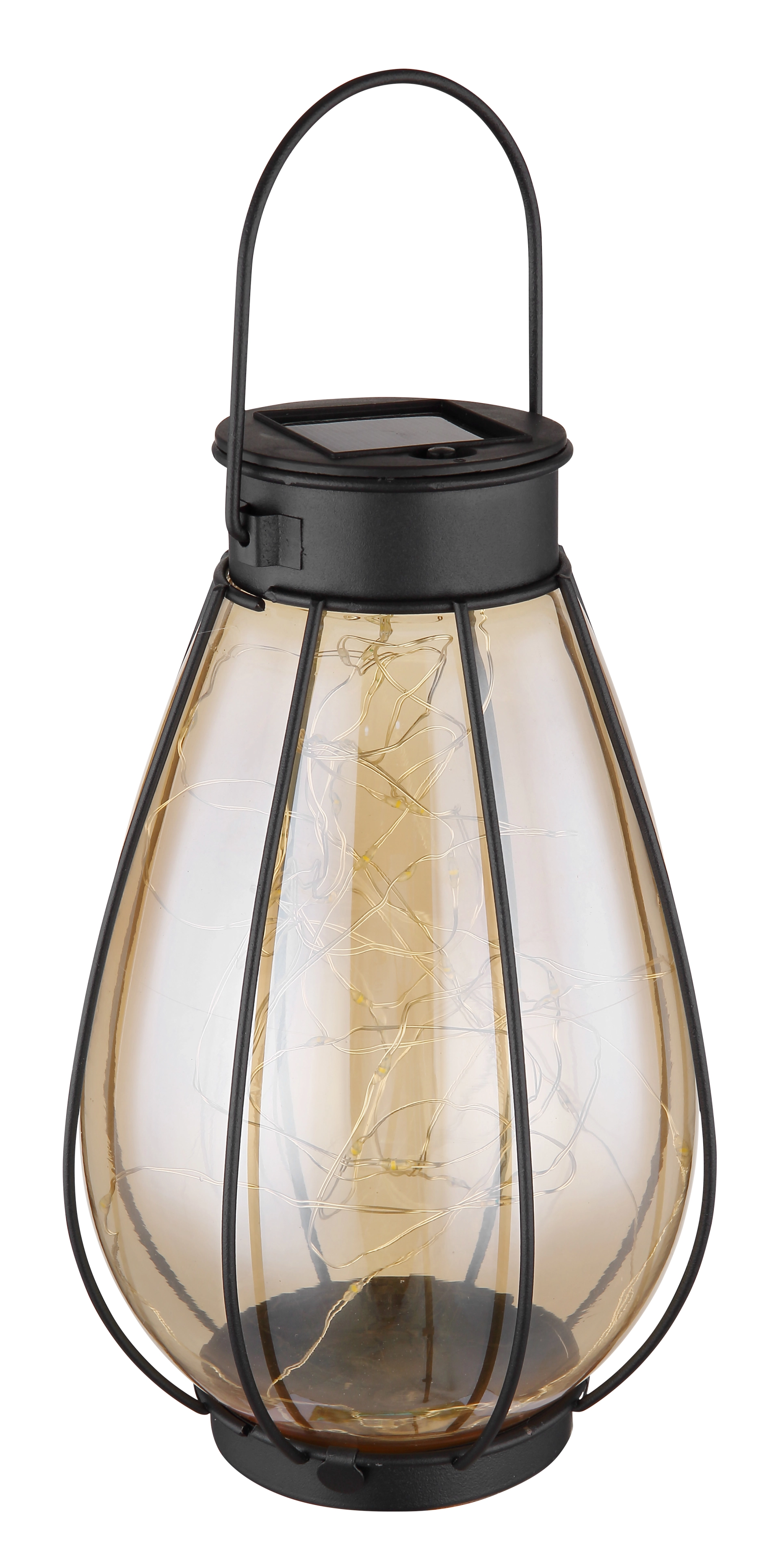 SOLARLEUCHTE METALL SCHWARZ, 40XLED