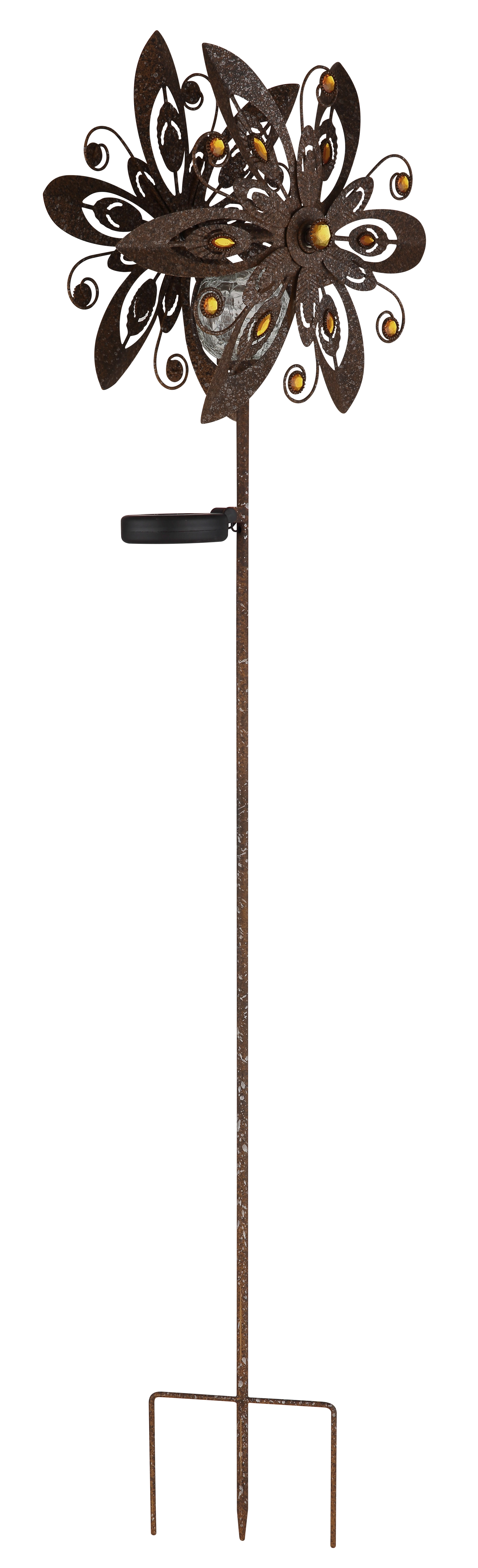 SOLARLEUCHTE METALL ROSTFARBEN, 1XLED