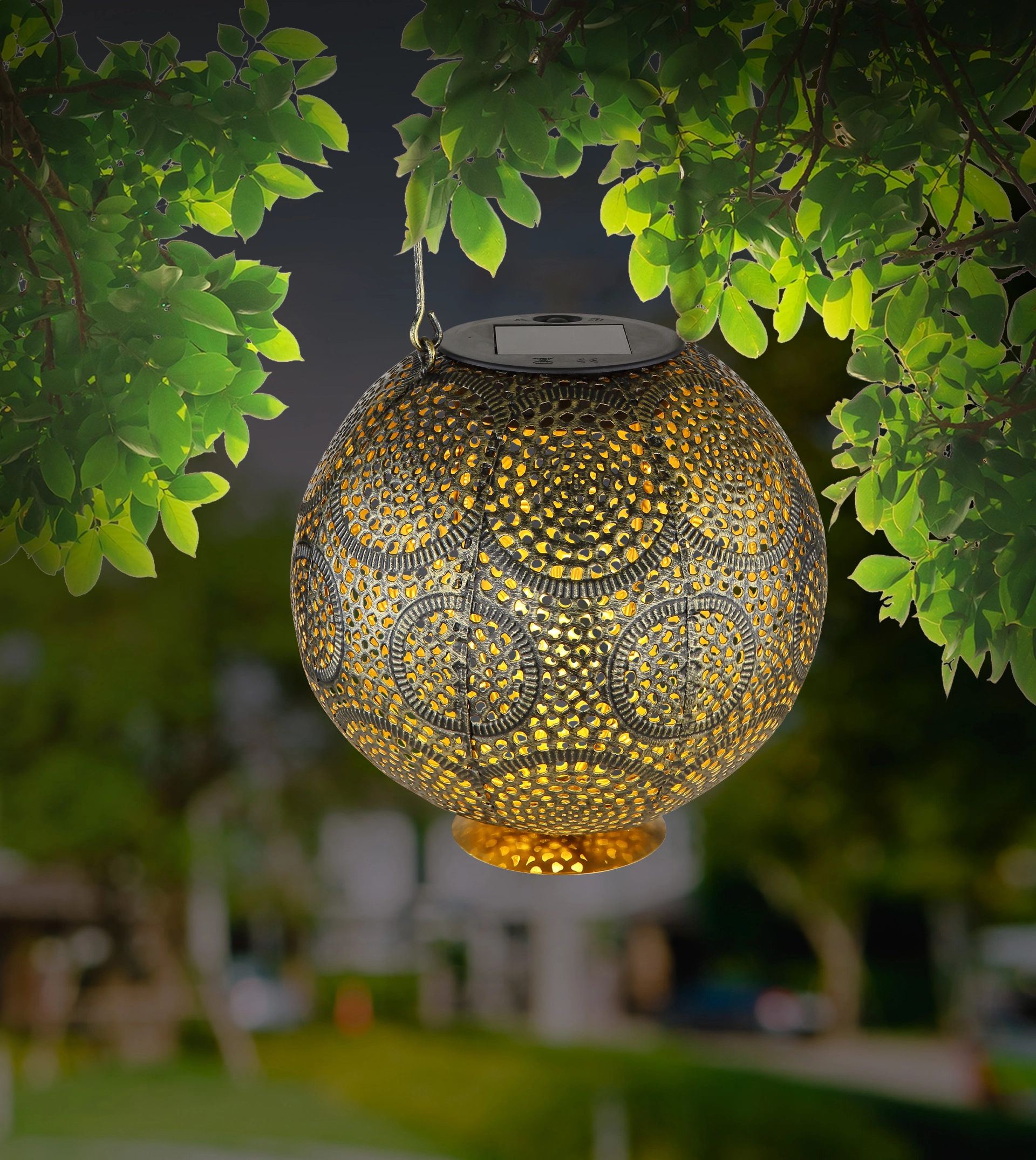 SOLARLEUCHTE METALL GOLDFARBEN, 1XLED